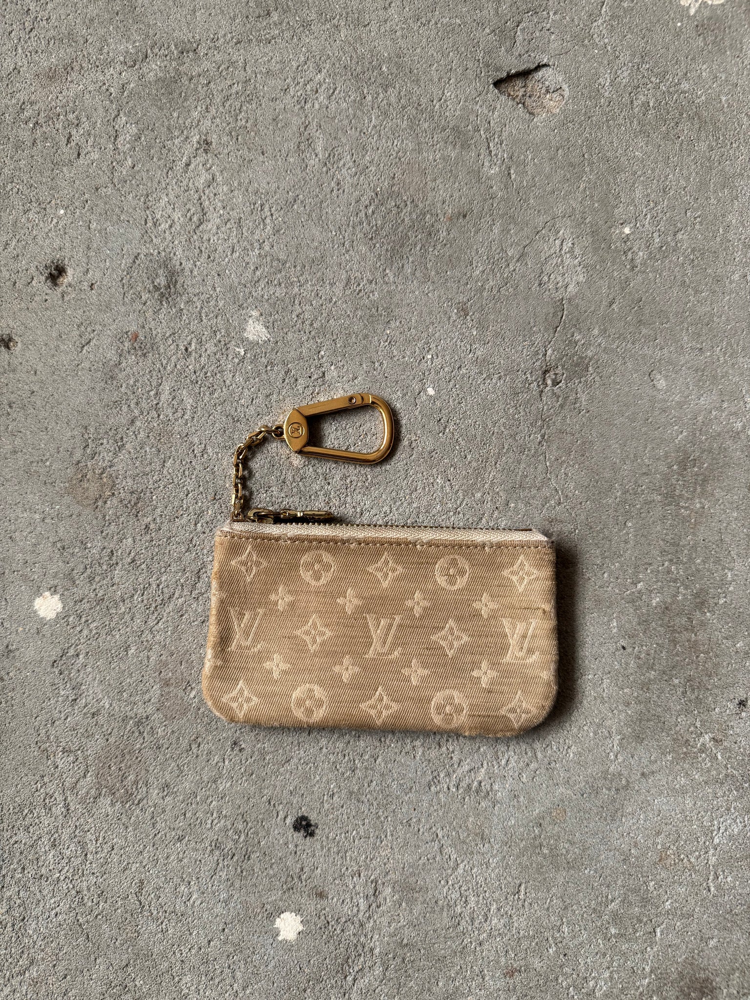 Louis Vuitton Monogram Mini Lin Coin Purse Beige