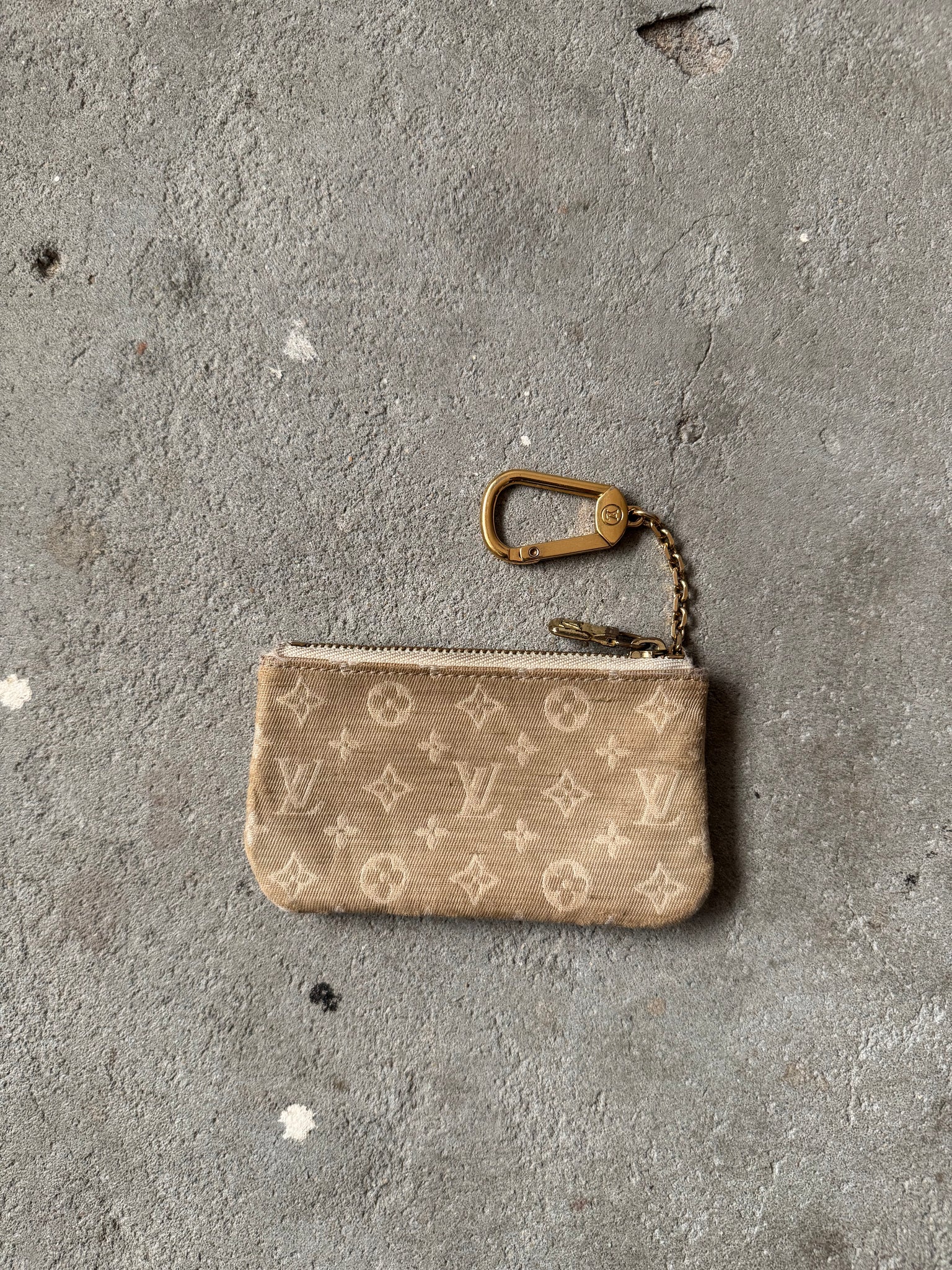 Louis Vuitton Monogram Mini Lin Coin Purse Beige