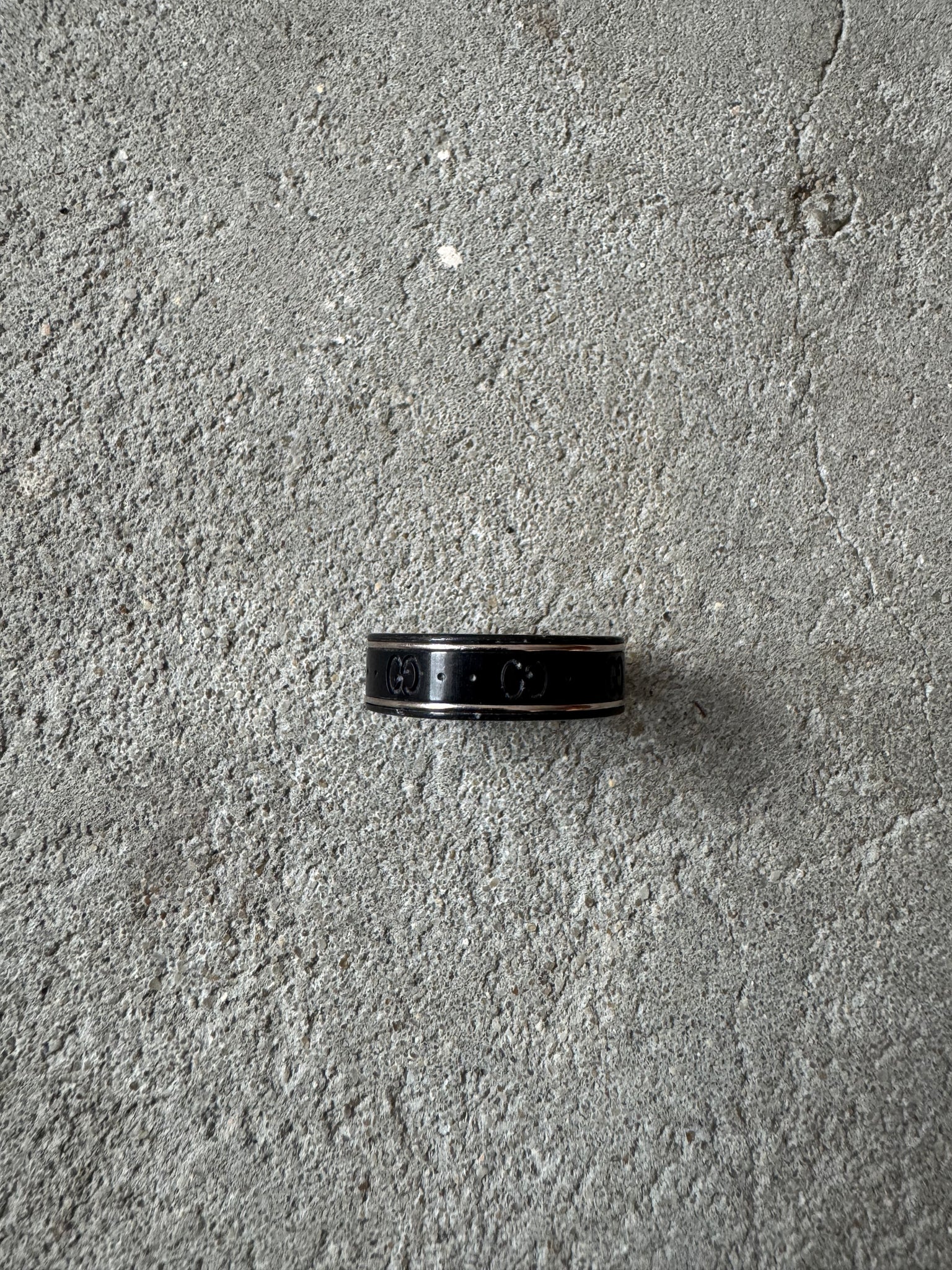 Gucci GG Monogram Ring Black