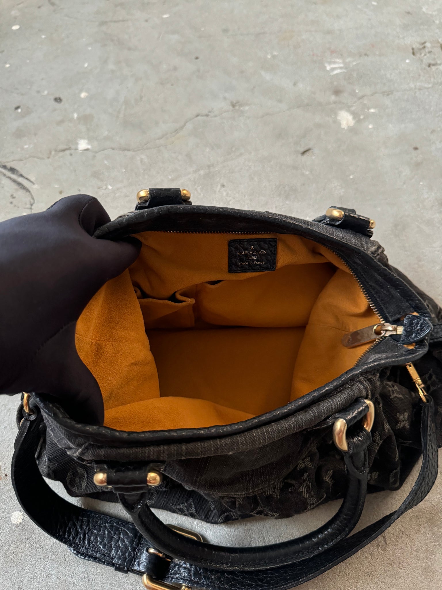 Louis Vuitton Monogram Neo Cabby GM Denim Black Shoulder Bag