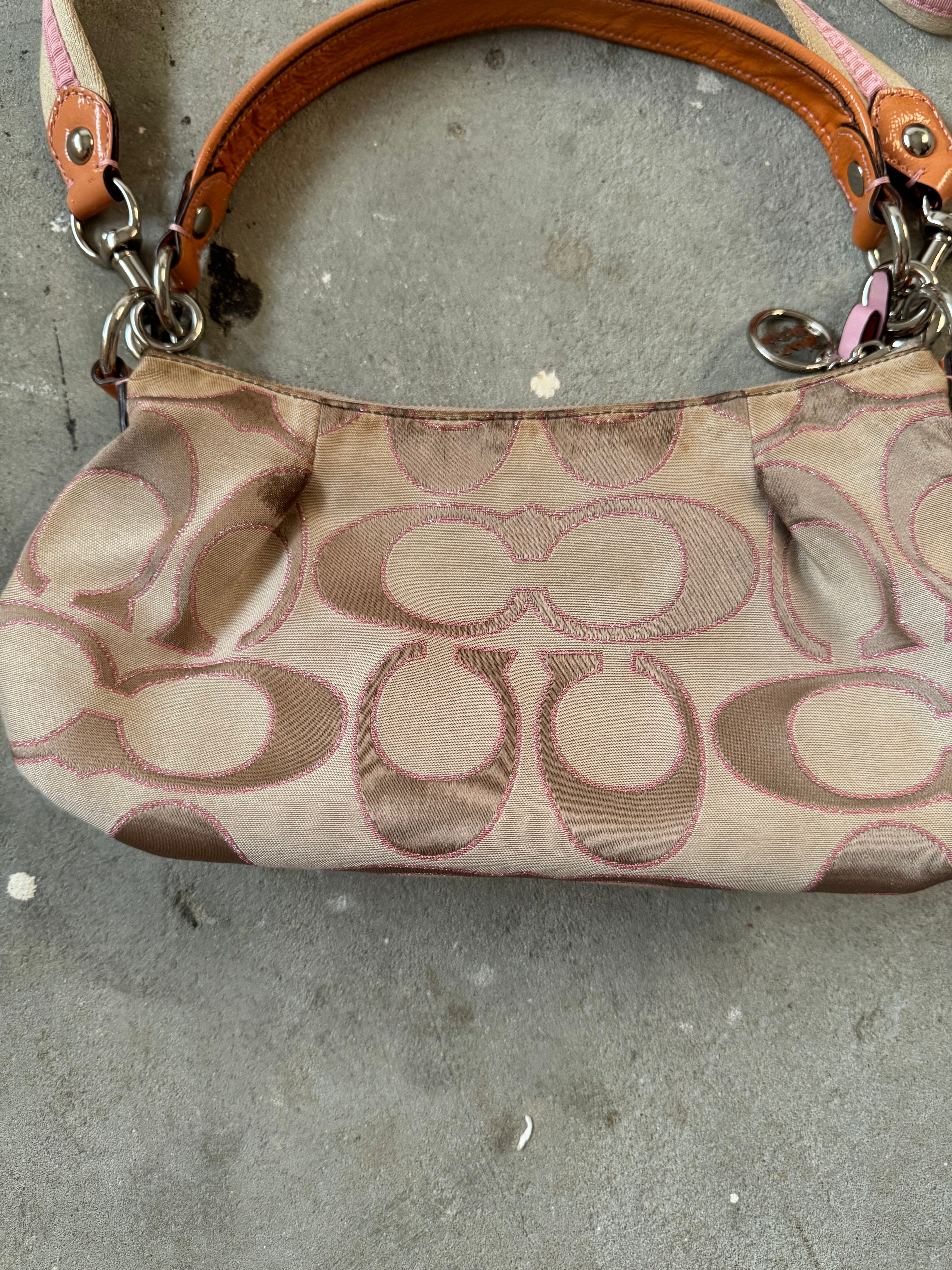 Coach 2Way Signature Poppy Pink Shoulder Bag – Curated by Charbel