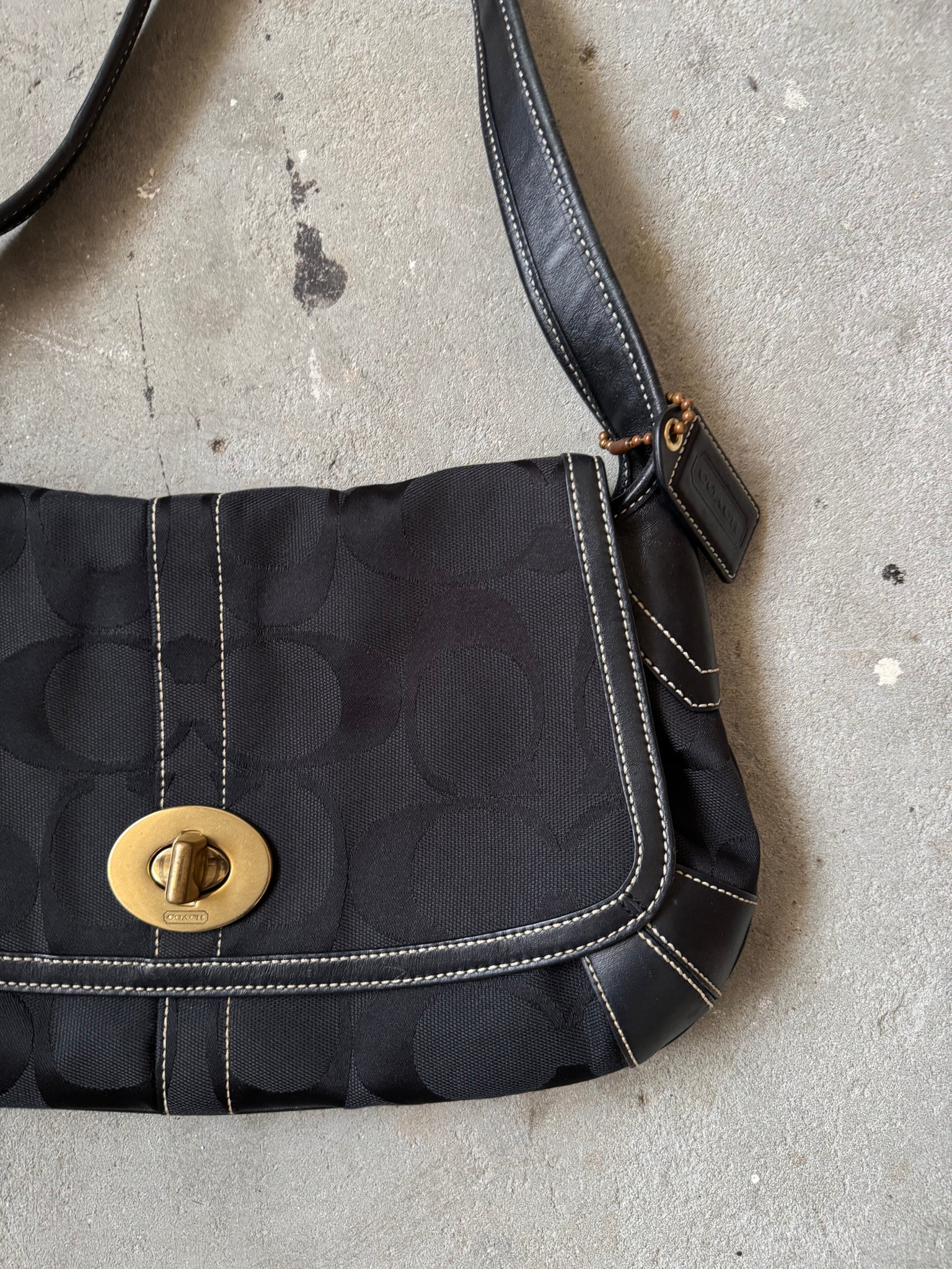 Coach Signature Harley Ergo Shoulder Bag Black