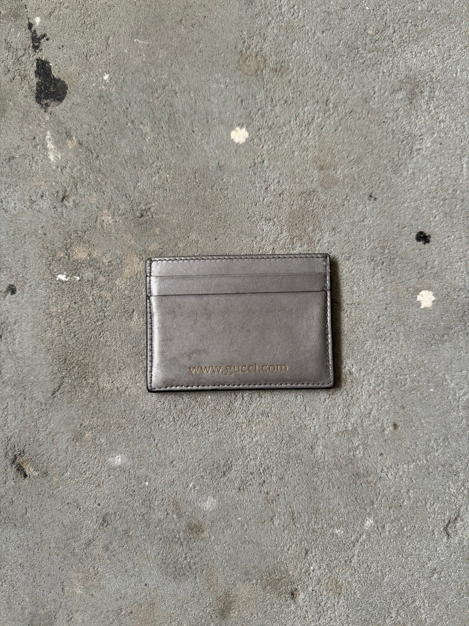 Gucci GG Monogram Leather Card Holder Black