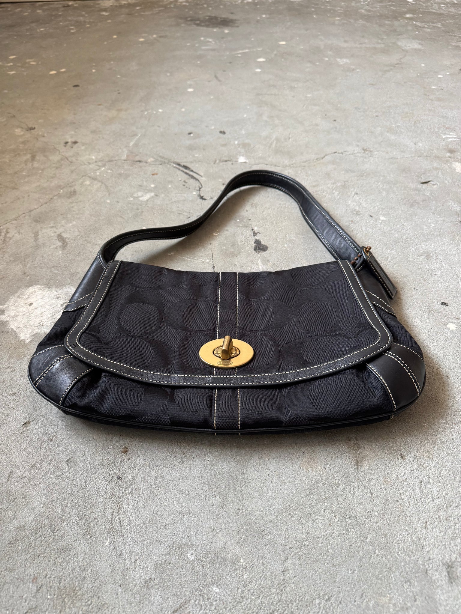 Coach Signature Harley Ergo Shoulder Bag Black