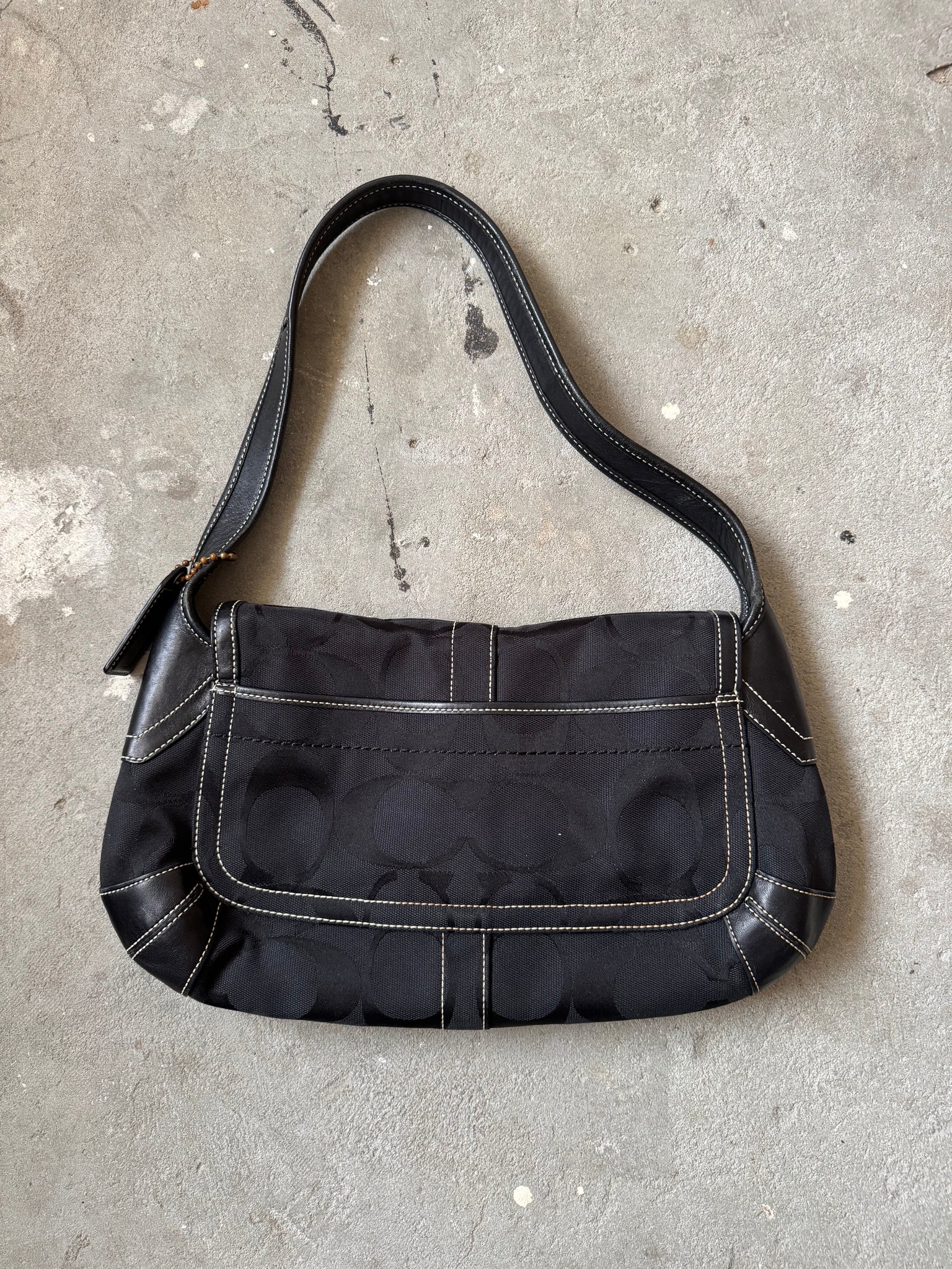 Coach Signature Harley Ergo Shoulder Bag Black