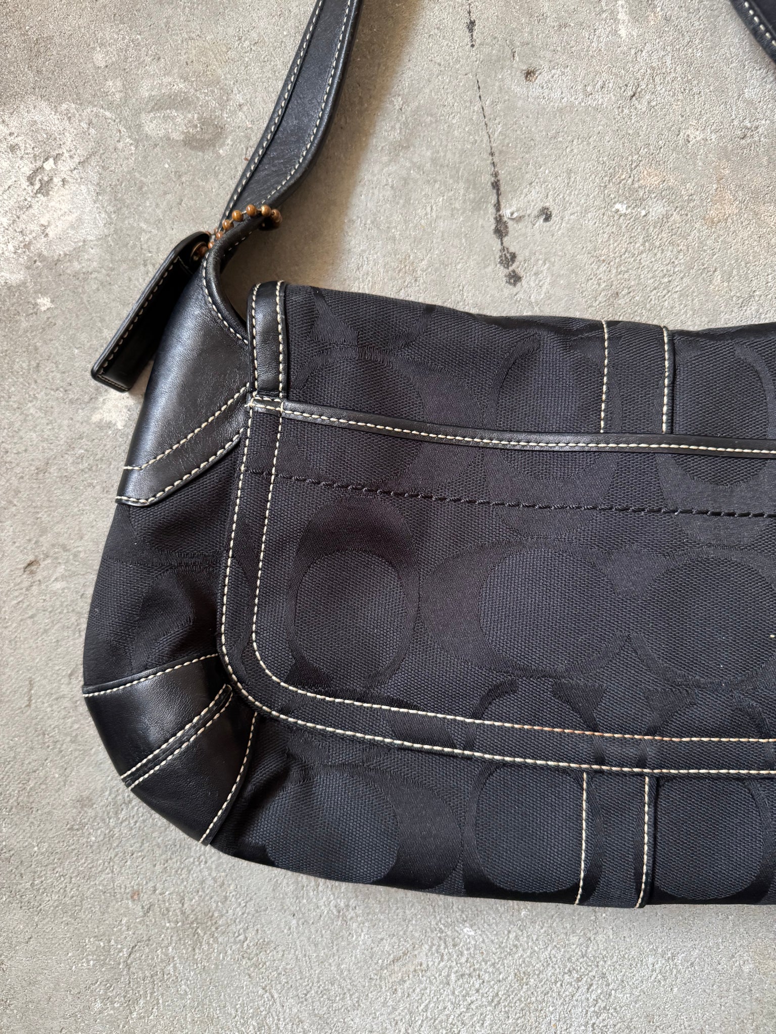 Coach Signature Harley Ergo Shoulder Bag Black
