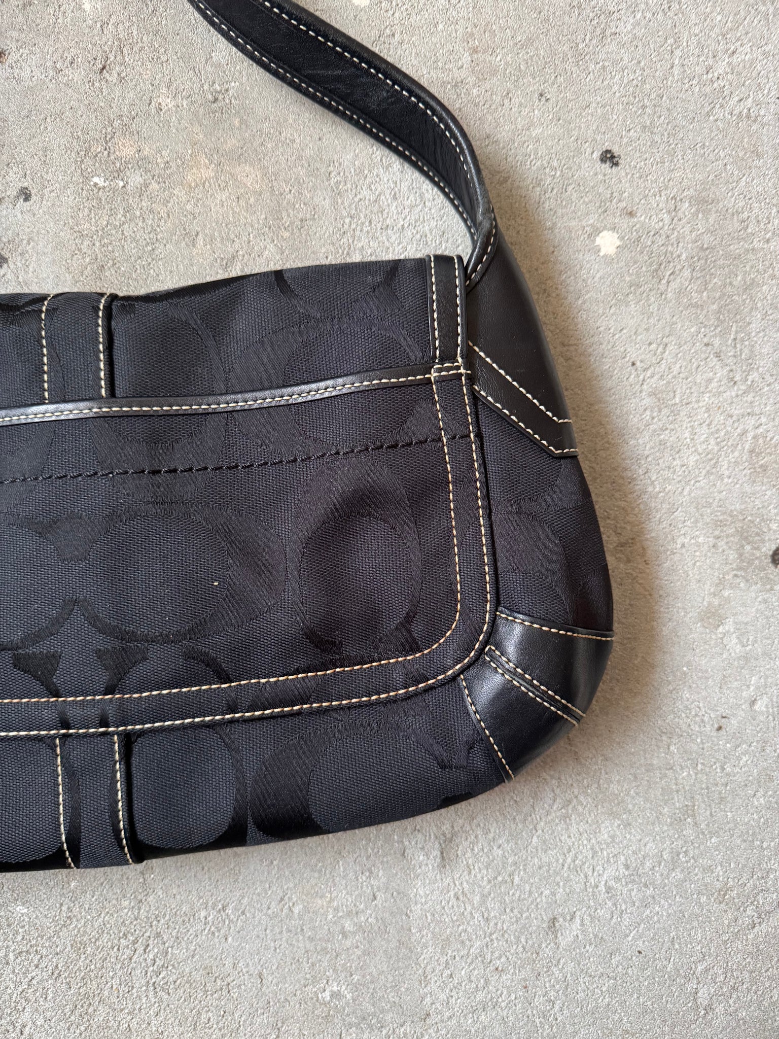 Coach Signature Harley Ergo Shoulder Bag Black