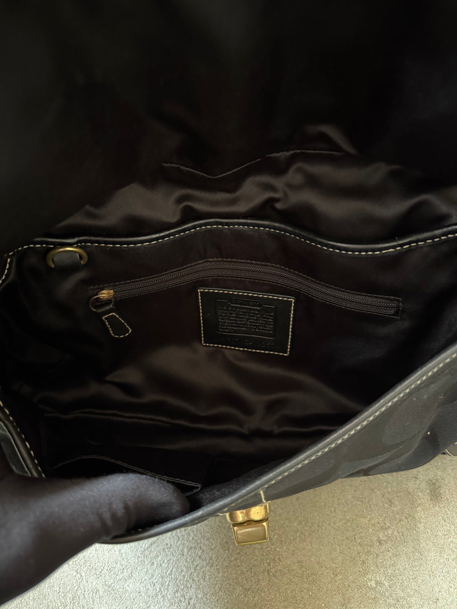 Coach Signature Harley Ergo Shoulder Bag Black