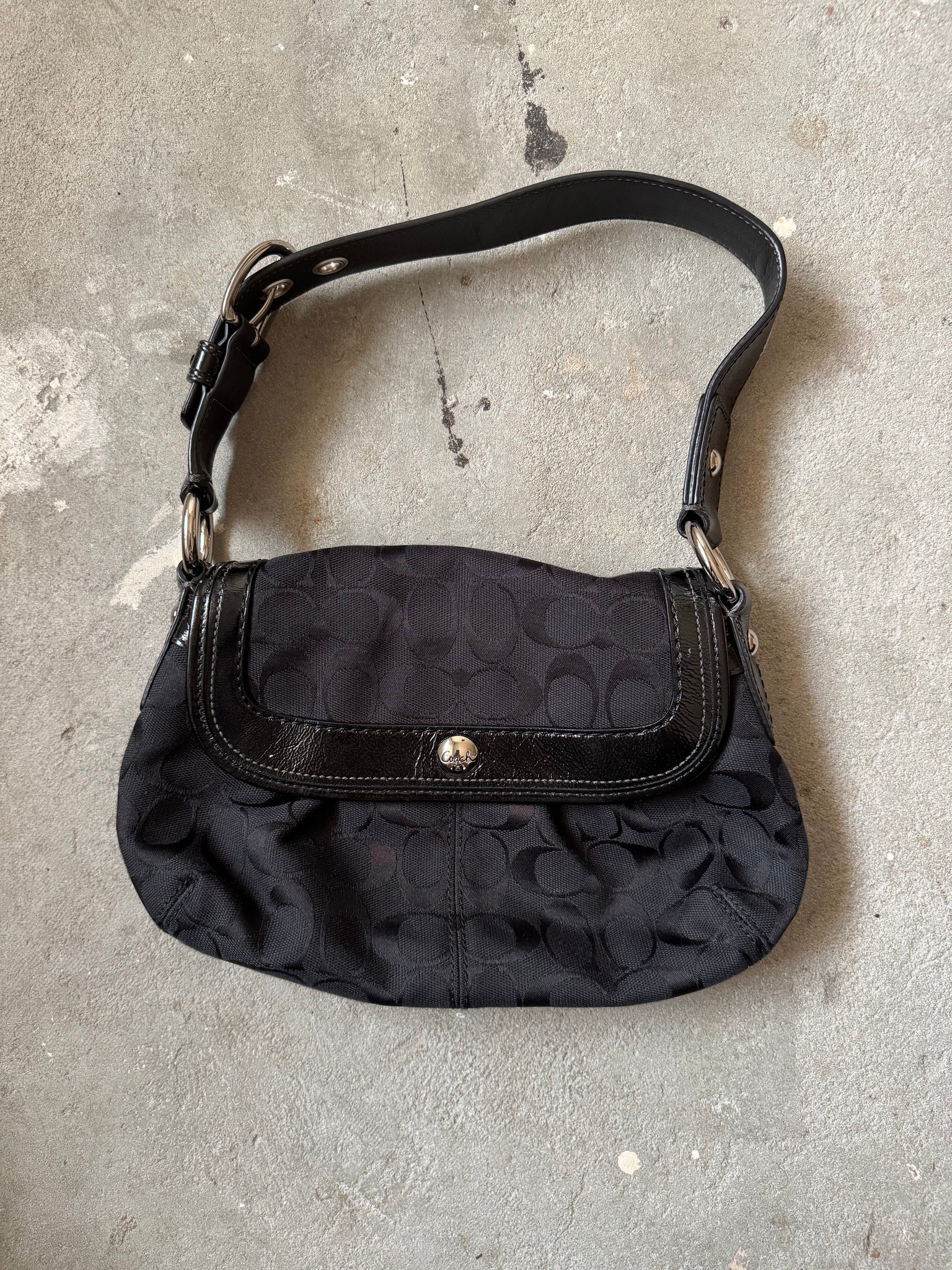 Coach Signature Soho Shoulder Bag Black
