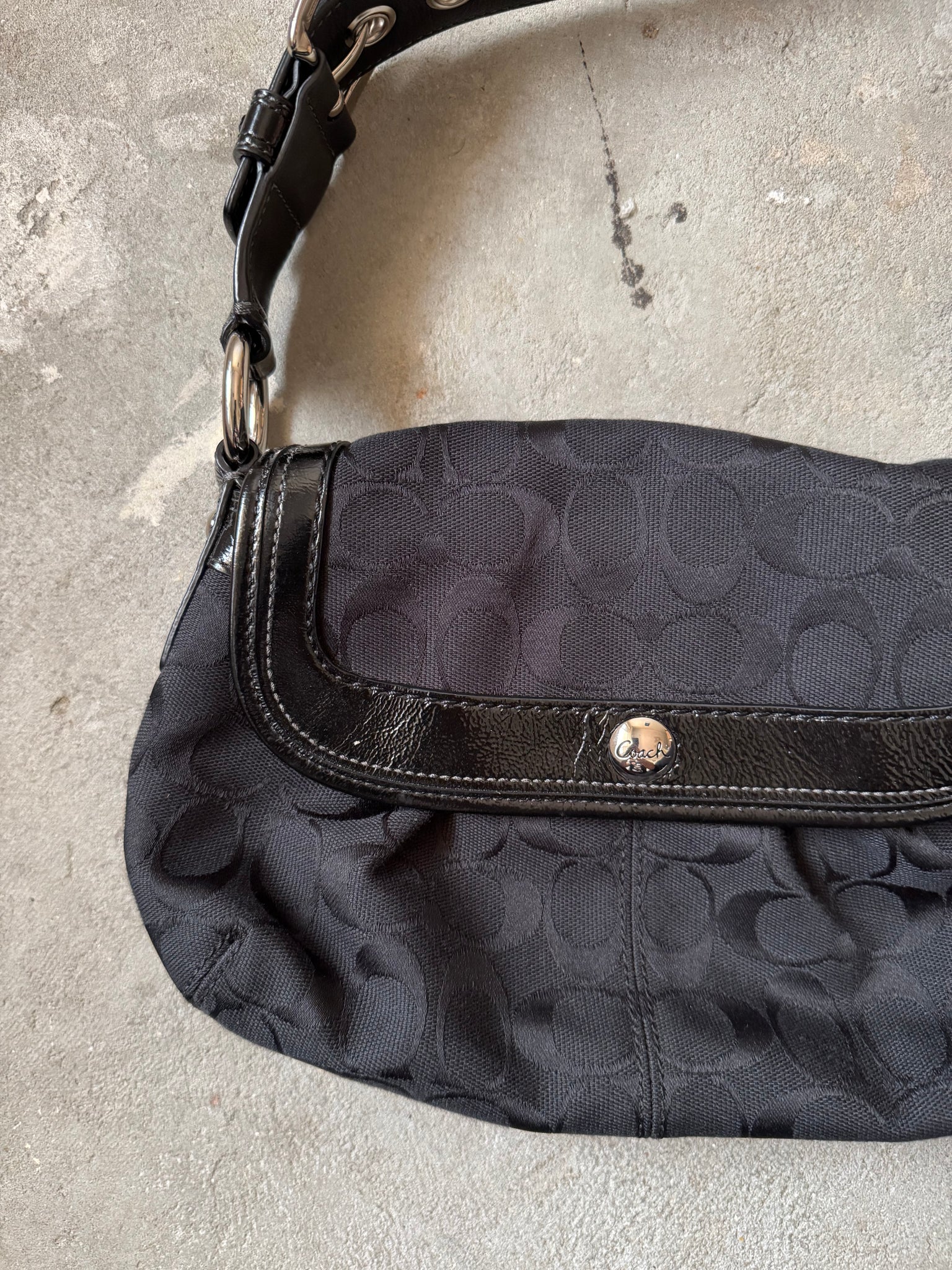 Coach Signature Soho Shoulder Bag Black
