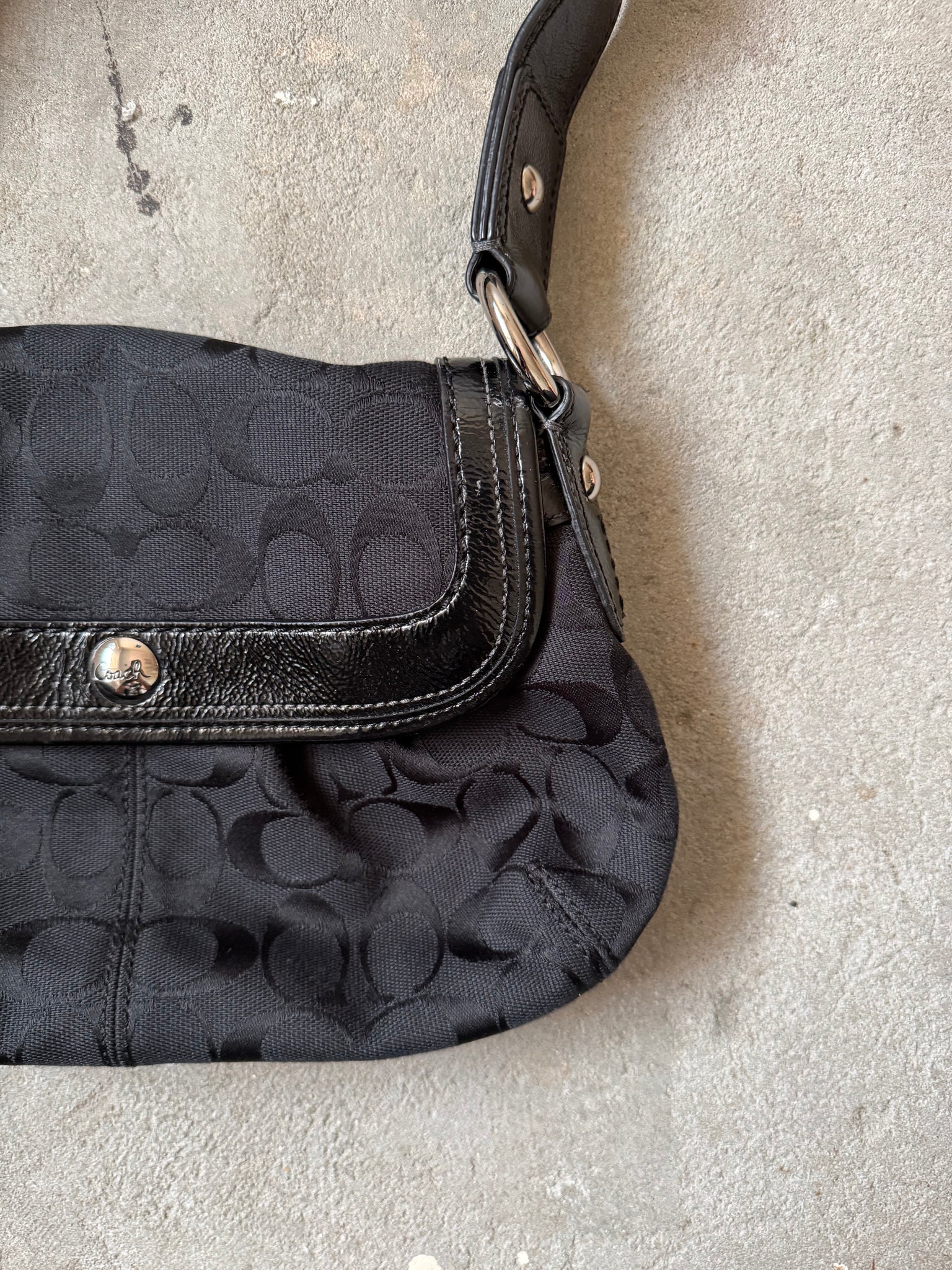 Coach Signature Soho Shoulder Bag Black