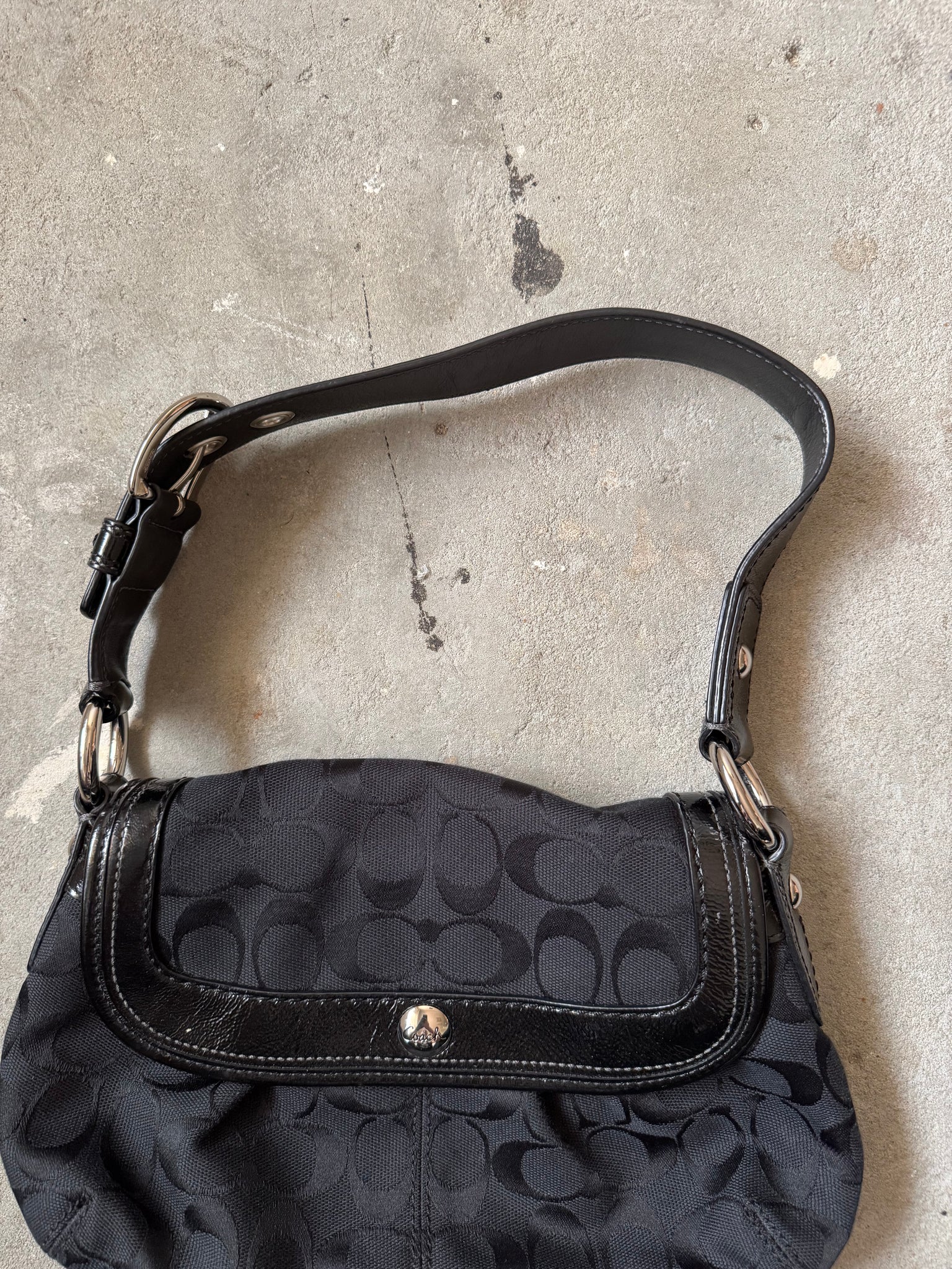 Coach Signature Soho Shoulder Bag Black