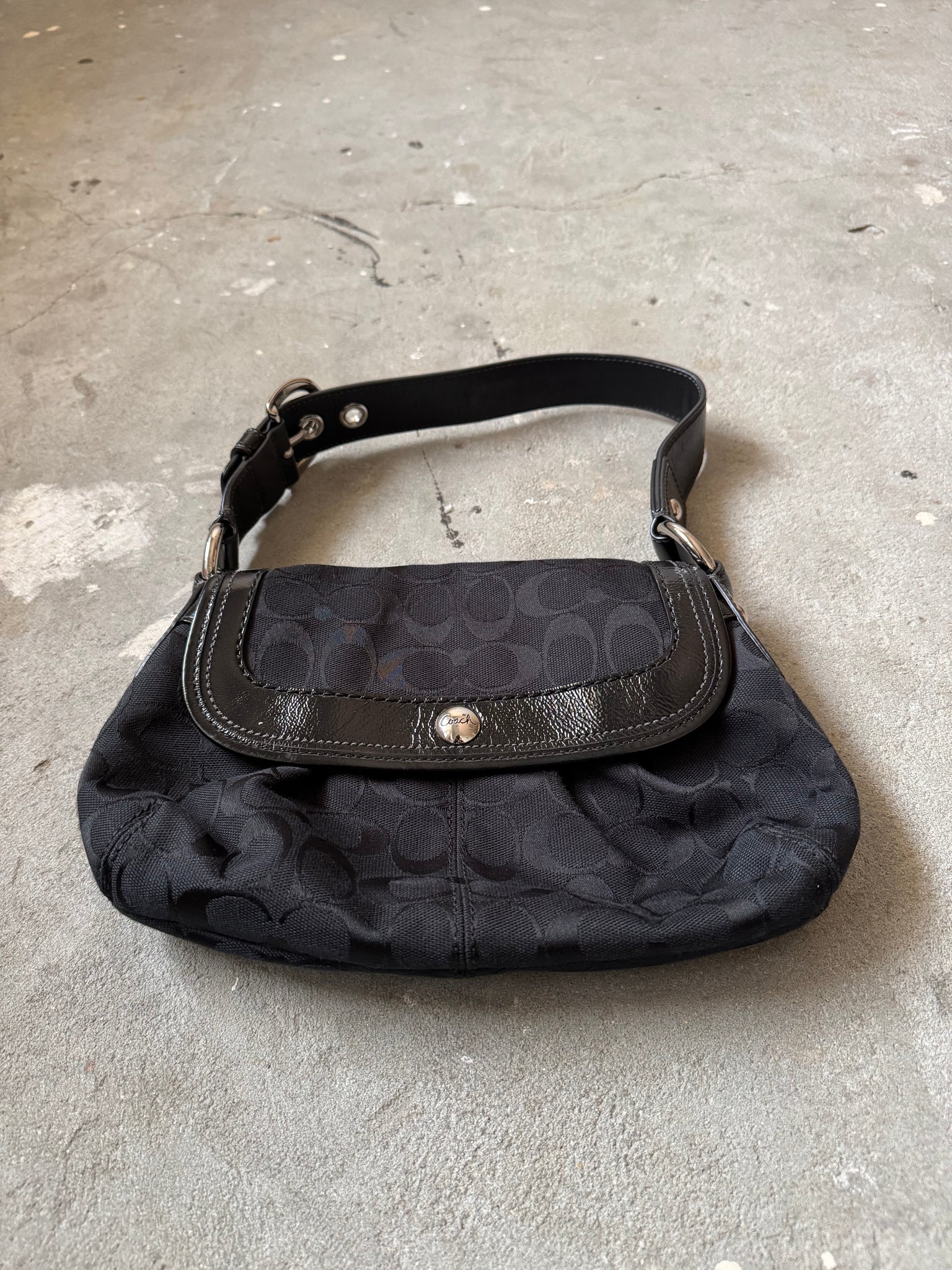 Coach Signature Soho Shoulder Bag Black