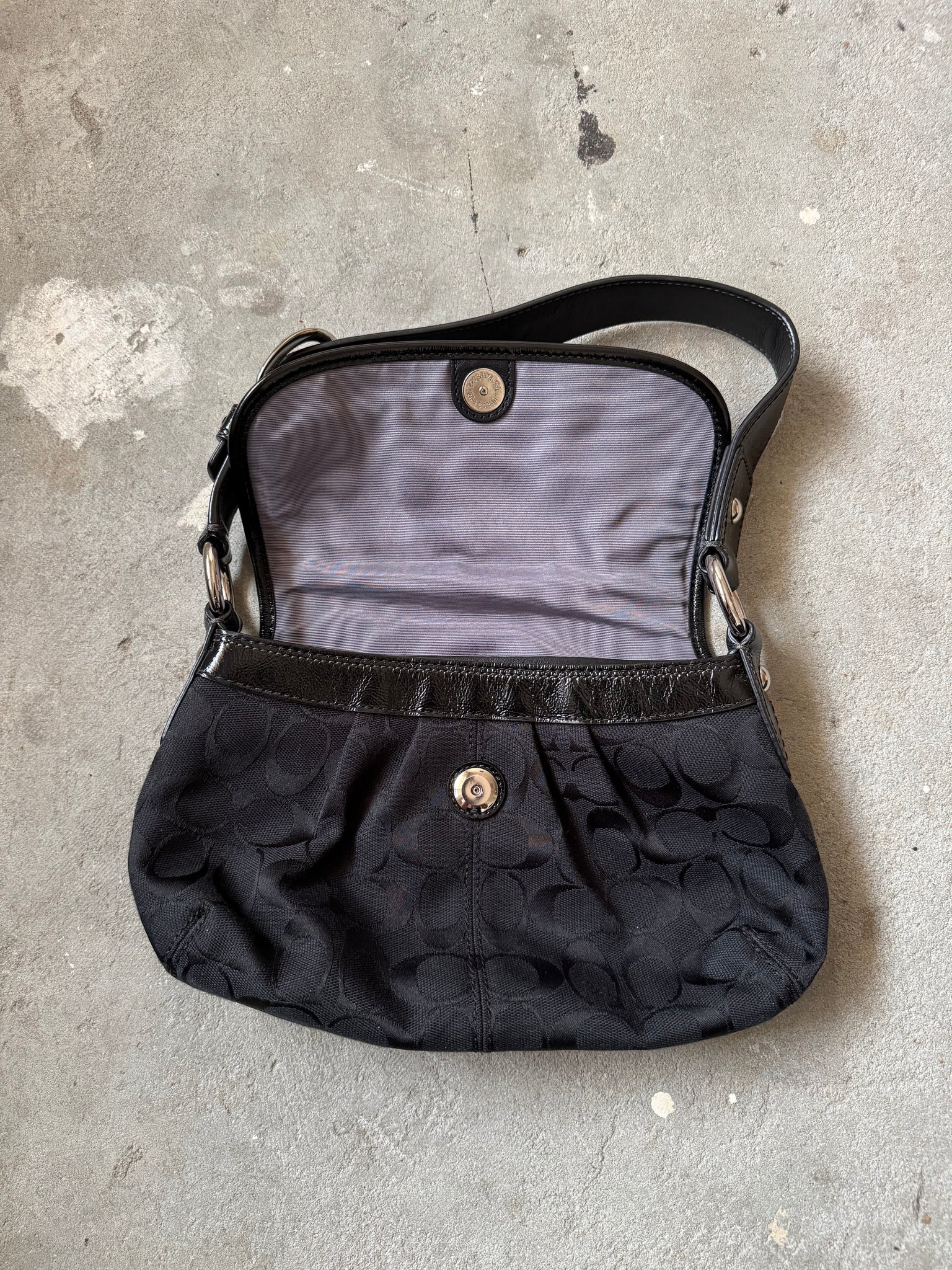 Coach Signature Soho Shoulder Bag Black