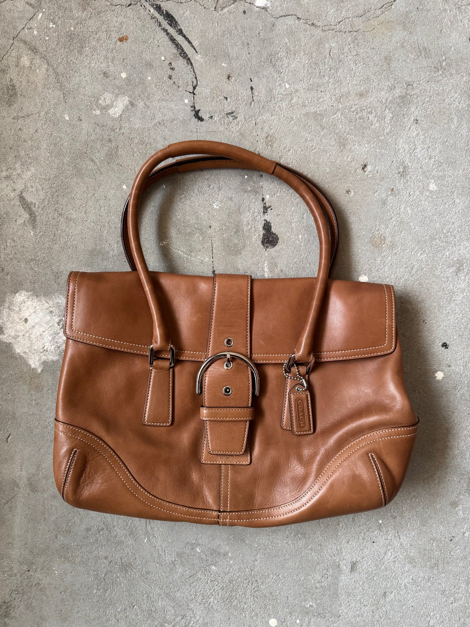 Coach Hampton Soho Buckle Shoulder Bag Brown