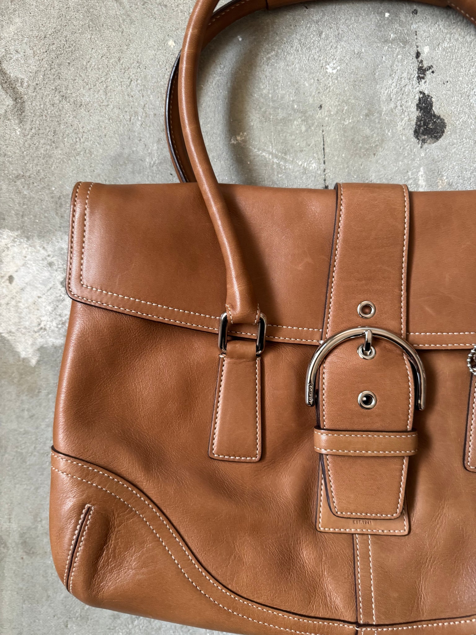 Coach Hampton Soho Buckle Shoulder Bag Brown