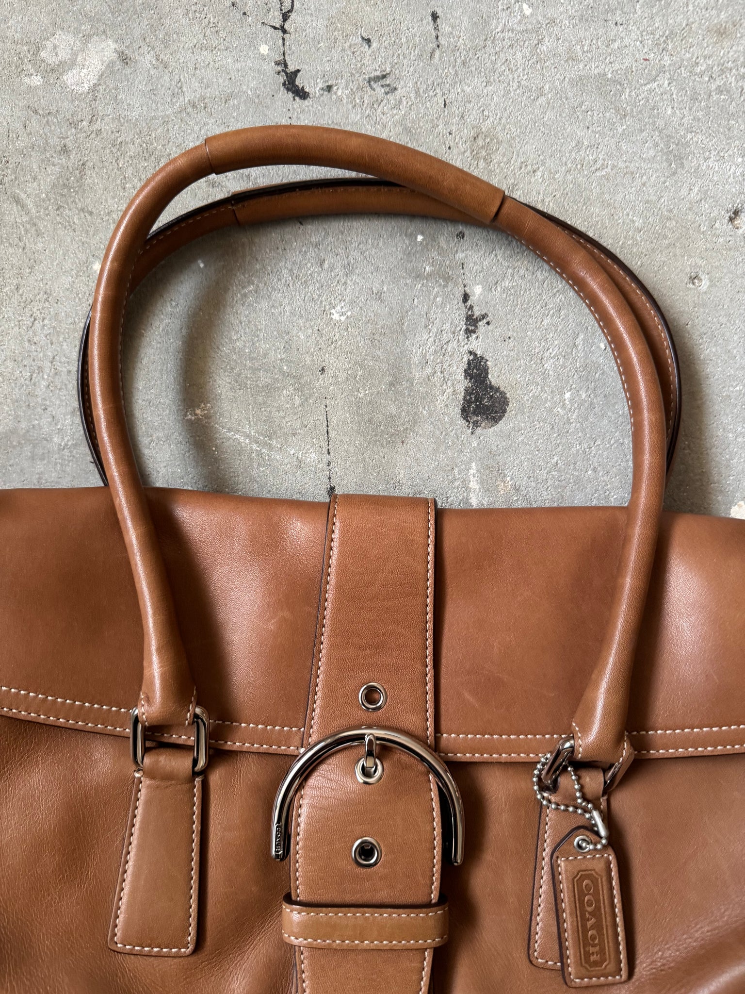 Coach Hampton Soho Buckle Shoulder Bag Brown