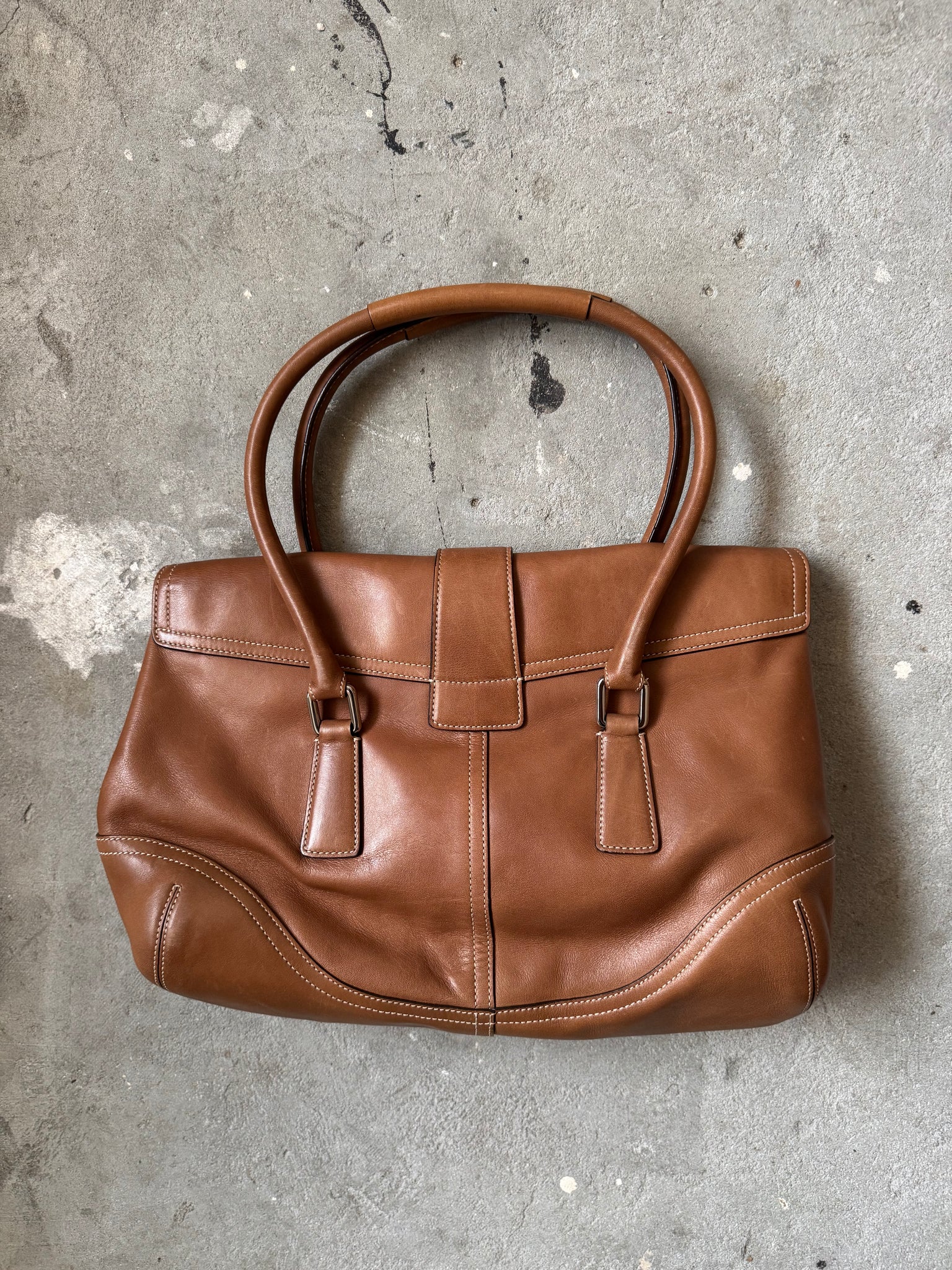 Coach Hampton Soho Buckle Shoulder Bag Brown