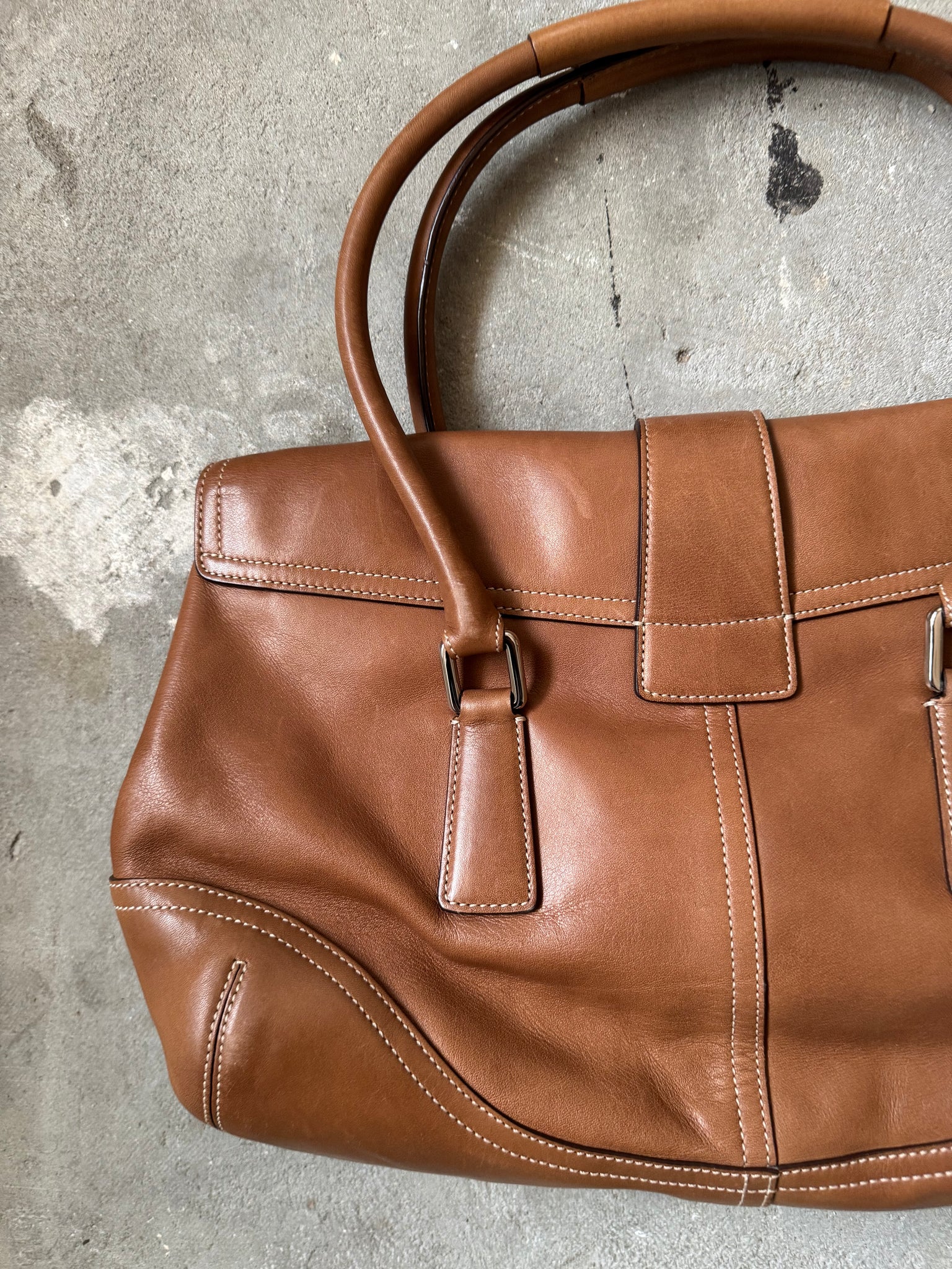 Coach Hampton Soho Buckle Shoulder Bag Brown