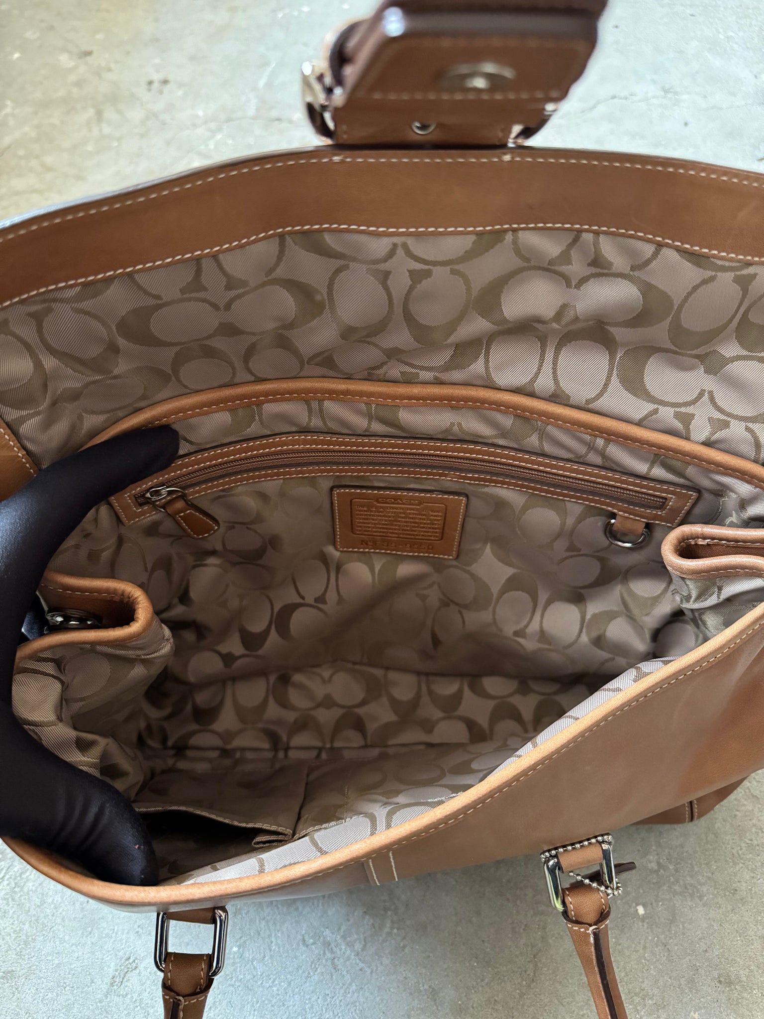 Coach Hampton Soho Buckle Shoulder Bag Brown