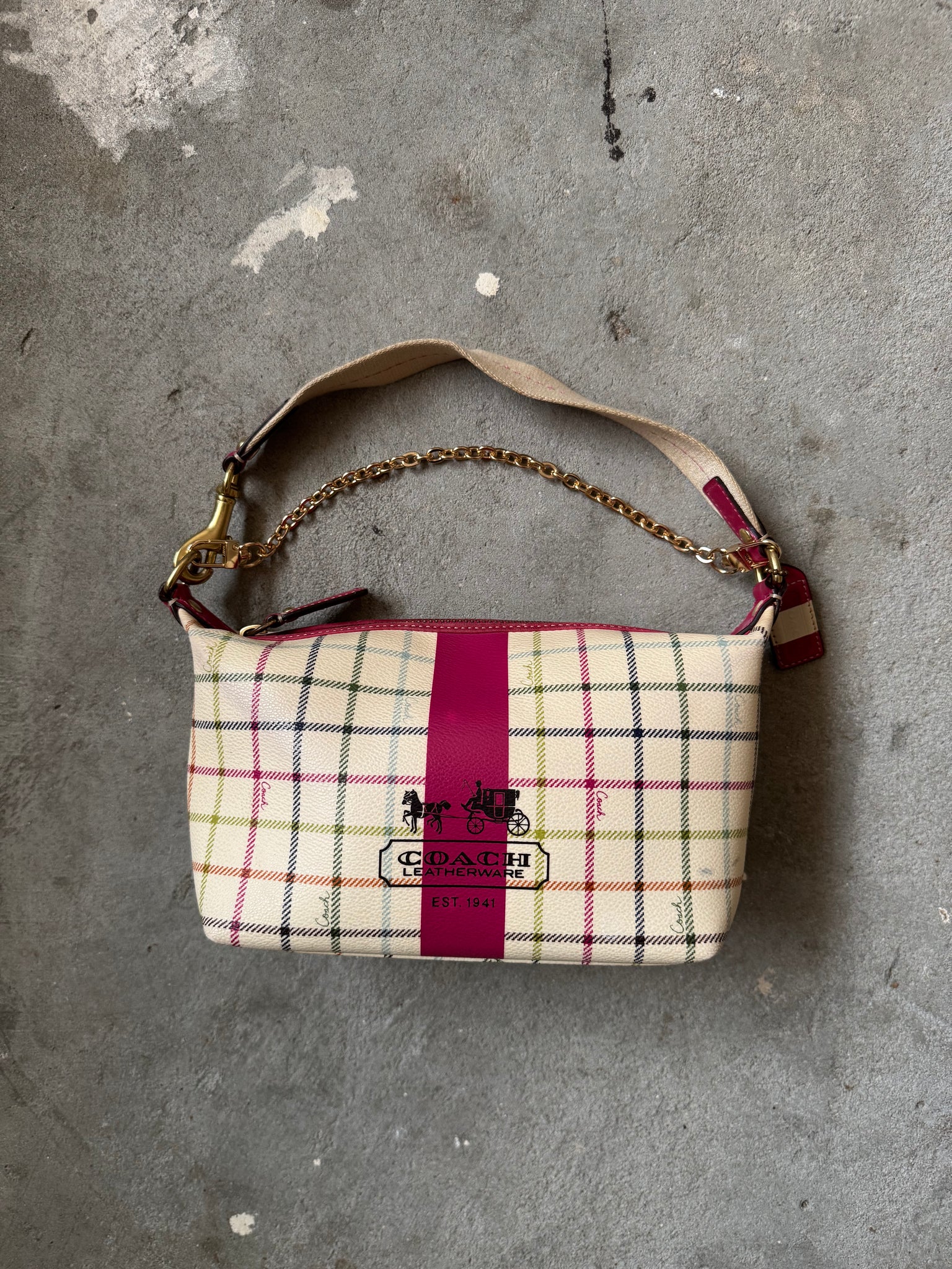 Coach Mini Hobo Canvas Shoulder Bag Multi