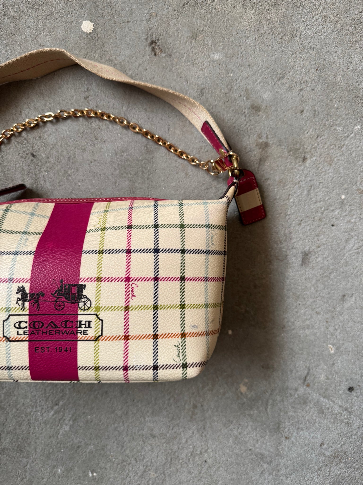 Coach Mini Hobo Canvas Shoulder Bag Multi
