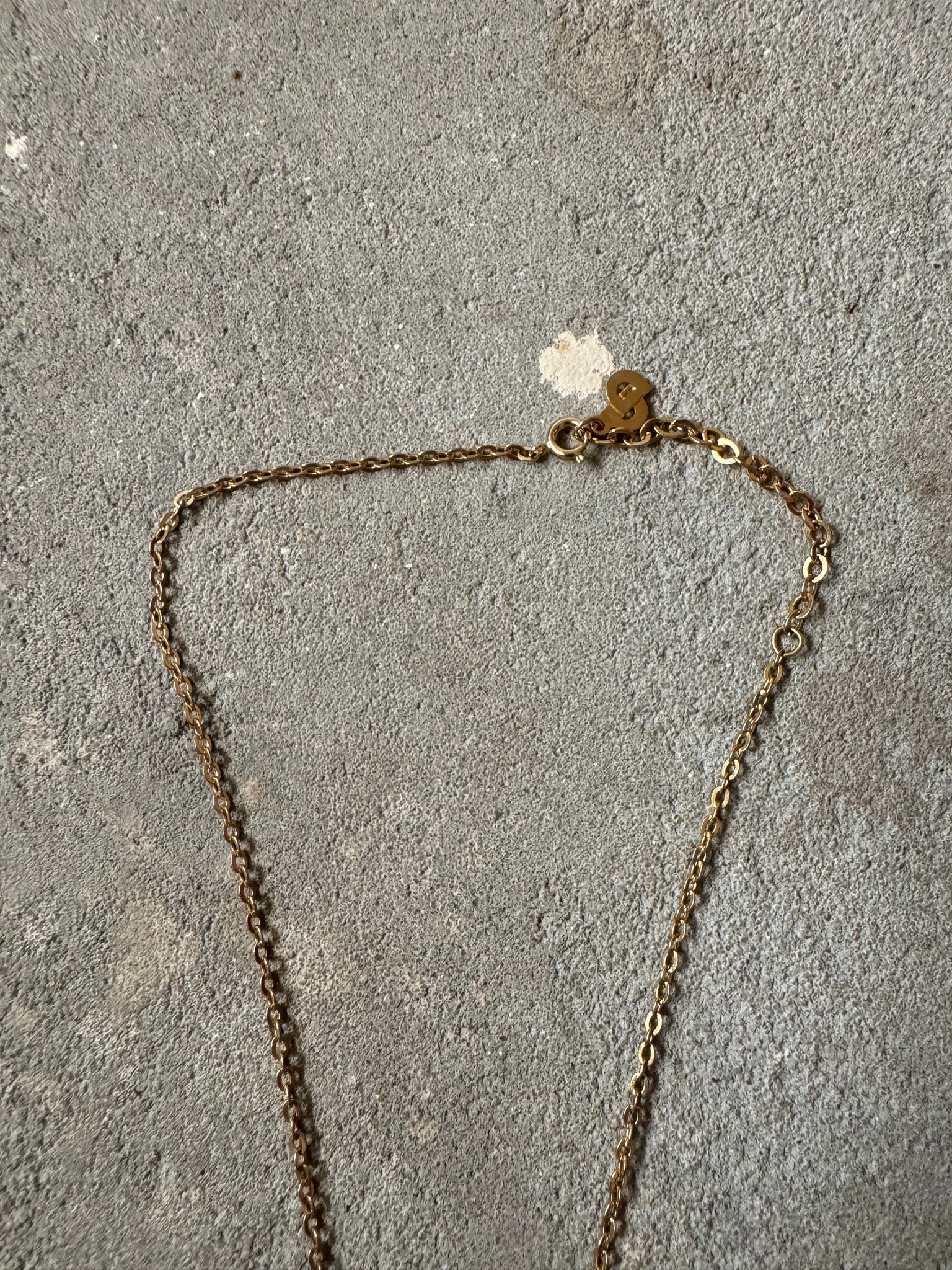 Dior Oval Logo Necklace Gold