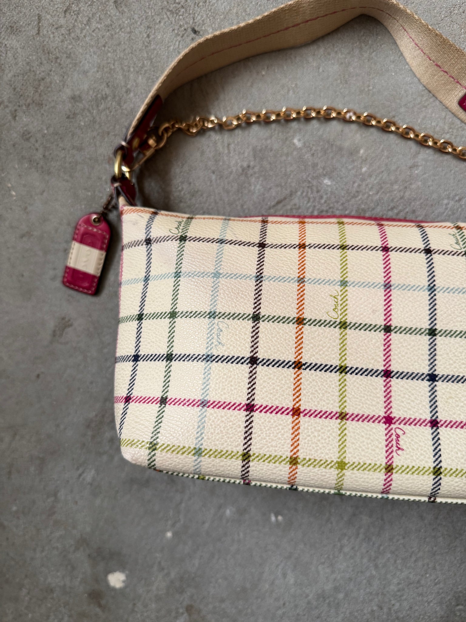 Coach Mini Hobo Canvas Shoulder Bag Multi