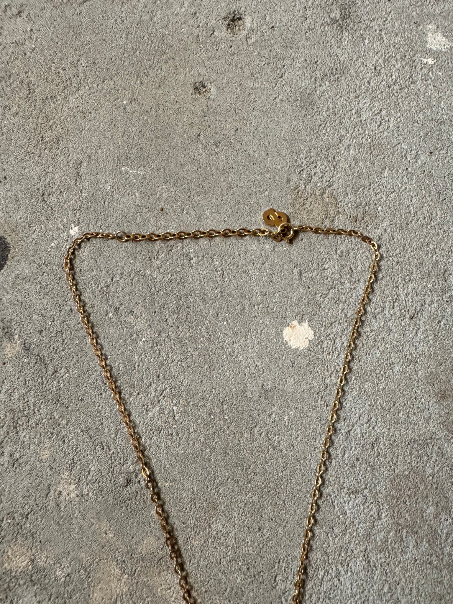 Dior Oval Logo Necklace Gold