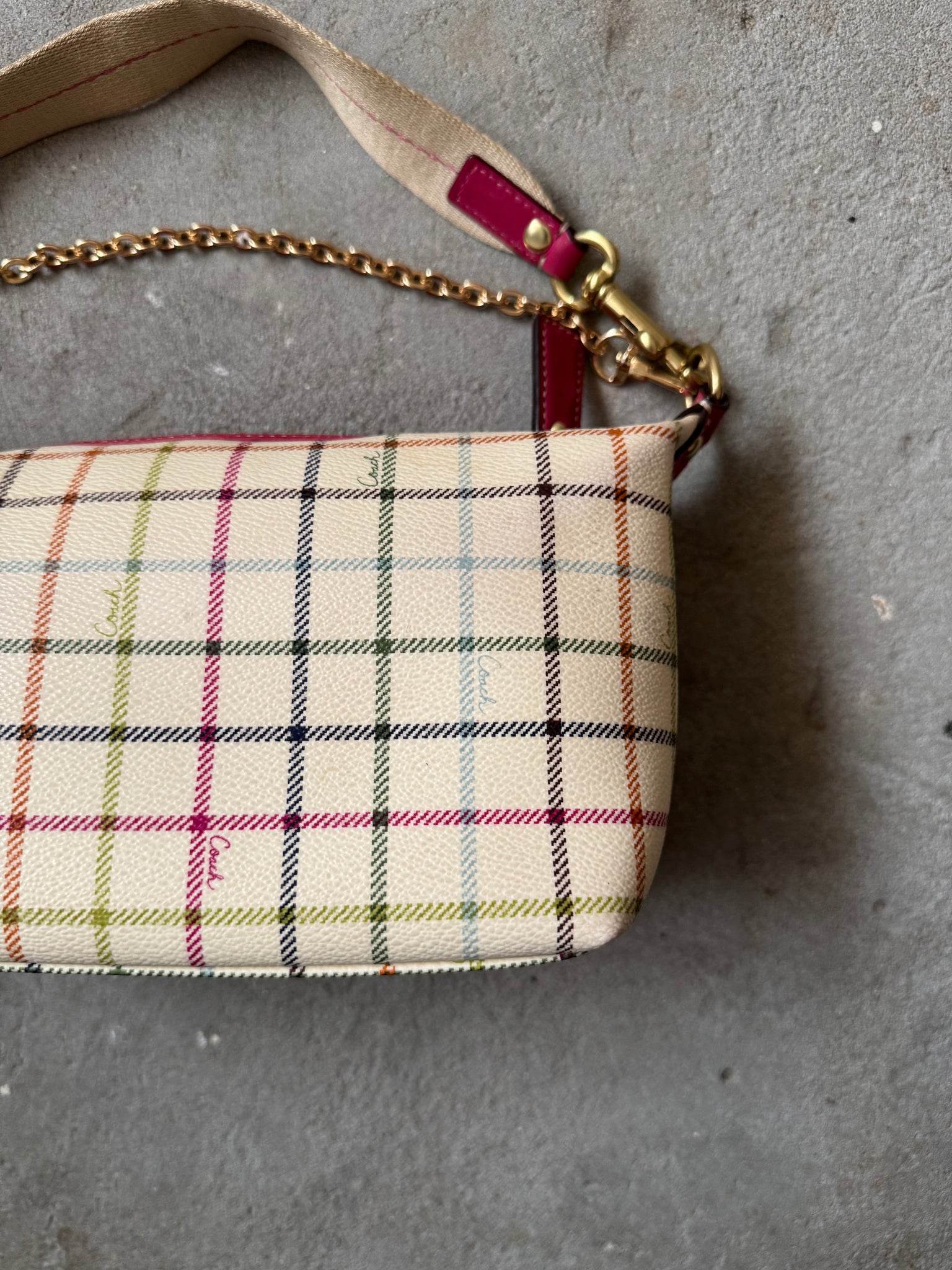 Coach Mini Hobo Canvas Shoulder Bag Multi