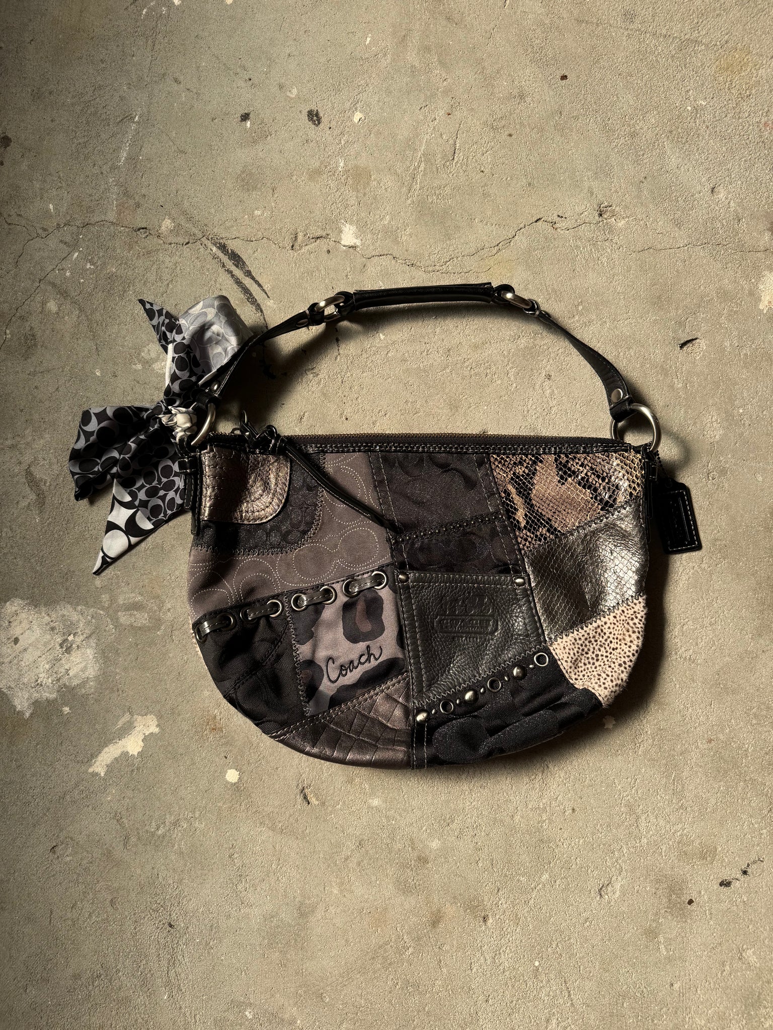 Coach Signature Patchwork Shoulder Bag Multicolour