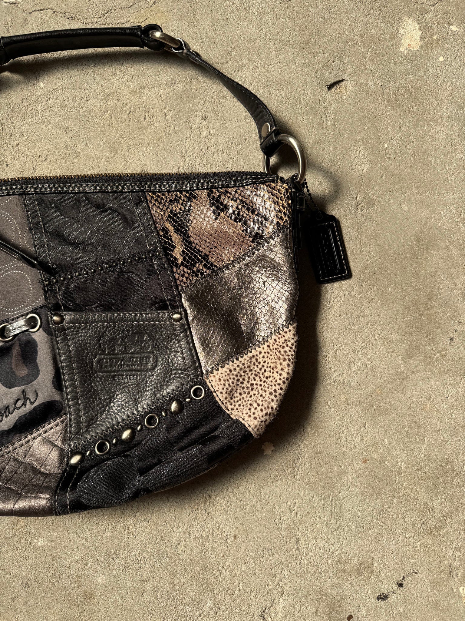 Coach Signature Patchwork Shoulder Bag Multicolour