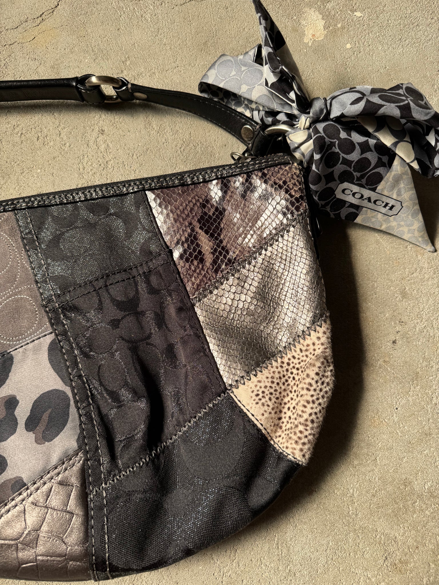 Coach Signature Patchwork Shoulder Bag Multicolour
