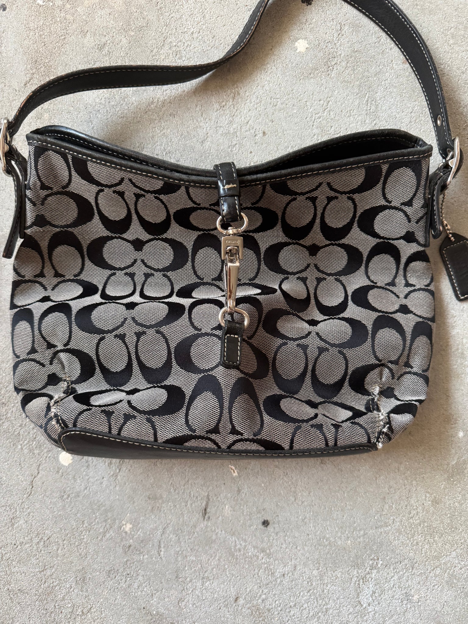 Coach Signature Sufflette ShoulderBag Grey/Black