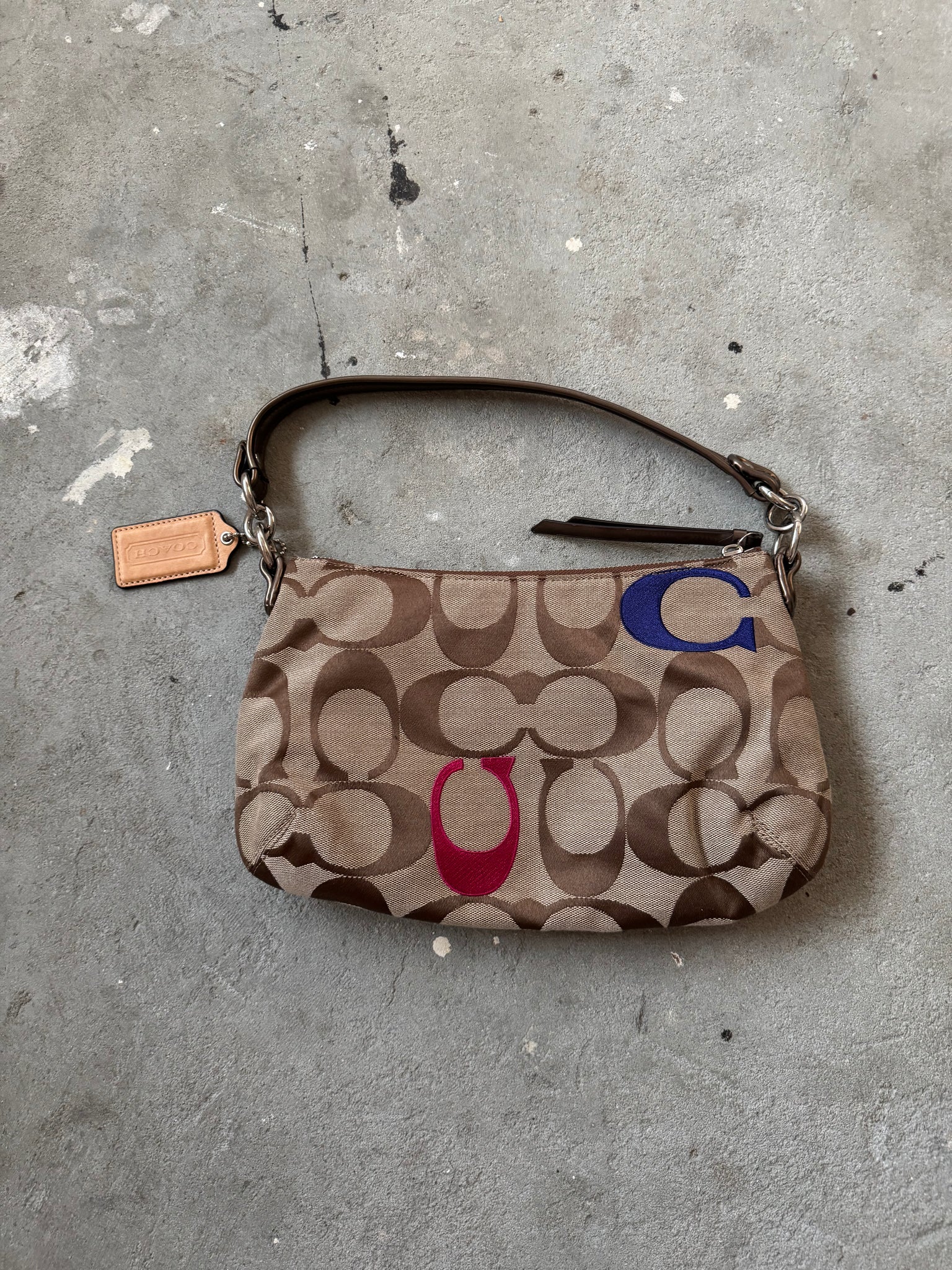 Coach Signature Embroidered C Poppy Shoulder Bag