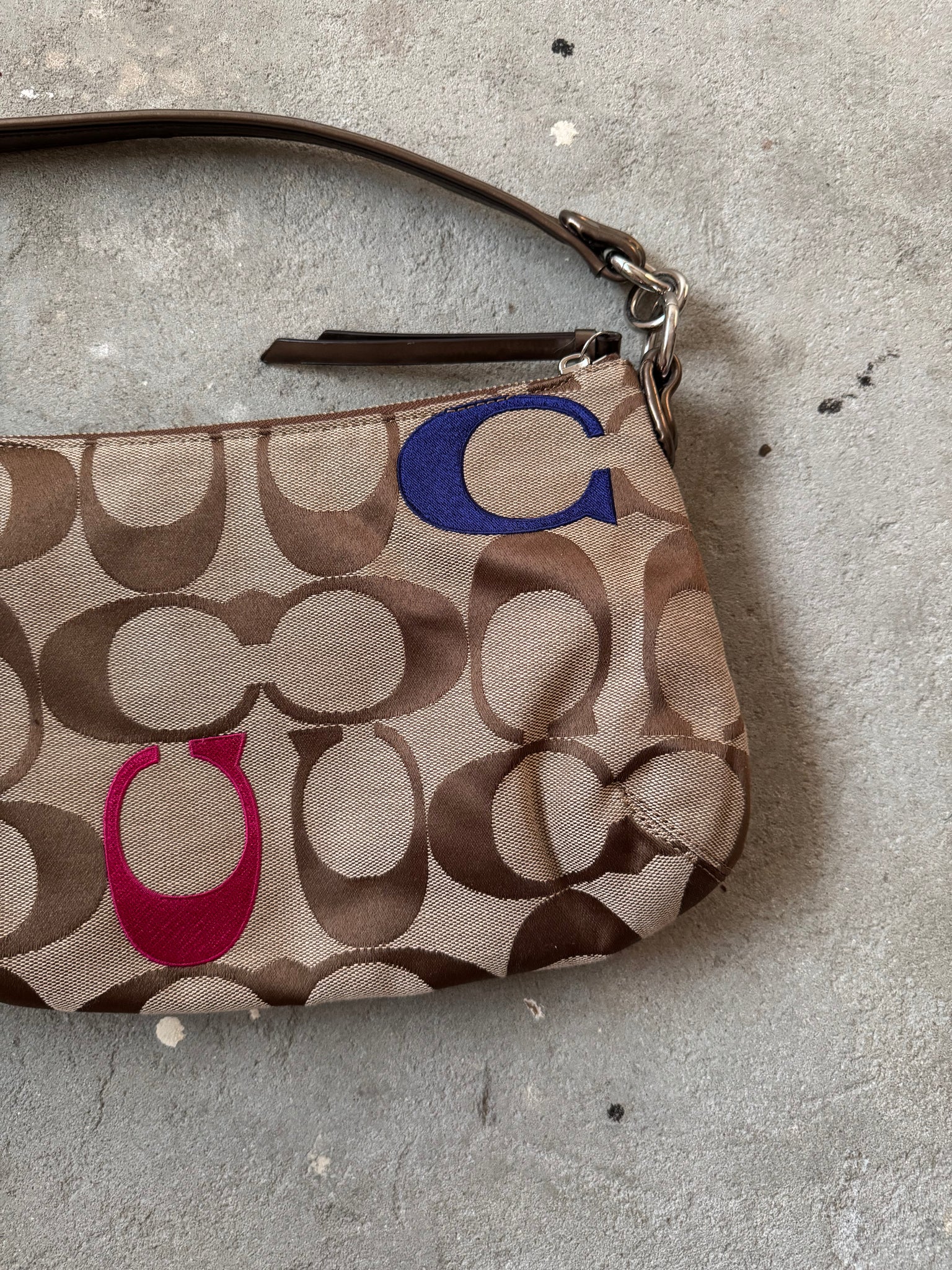 Coach Signature Embroidered C Poppy Shoulder Bag