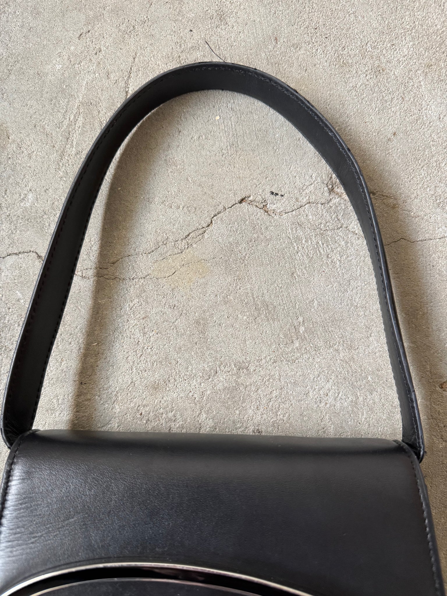Diesel 1DR Plaque Shoulder Bag Black
