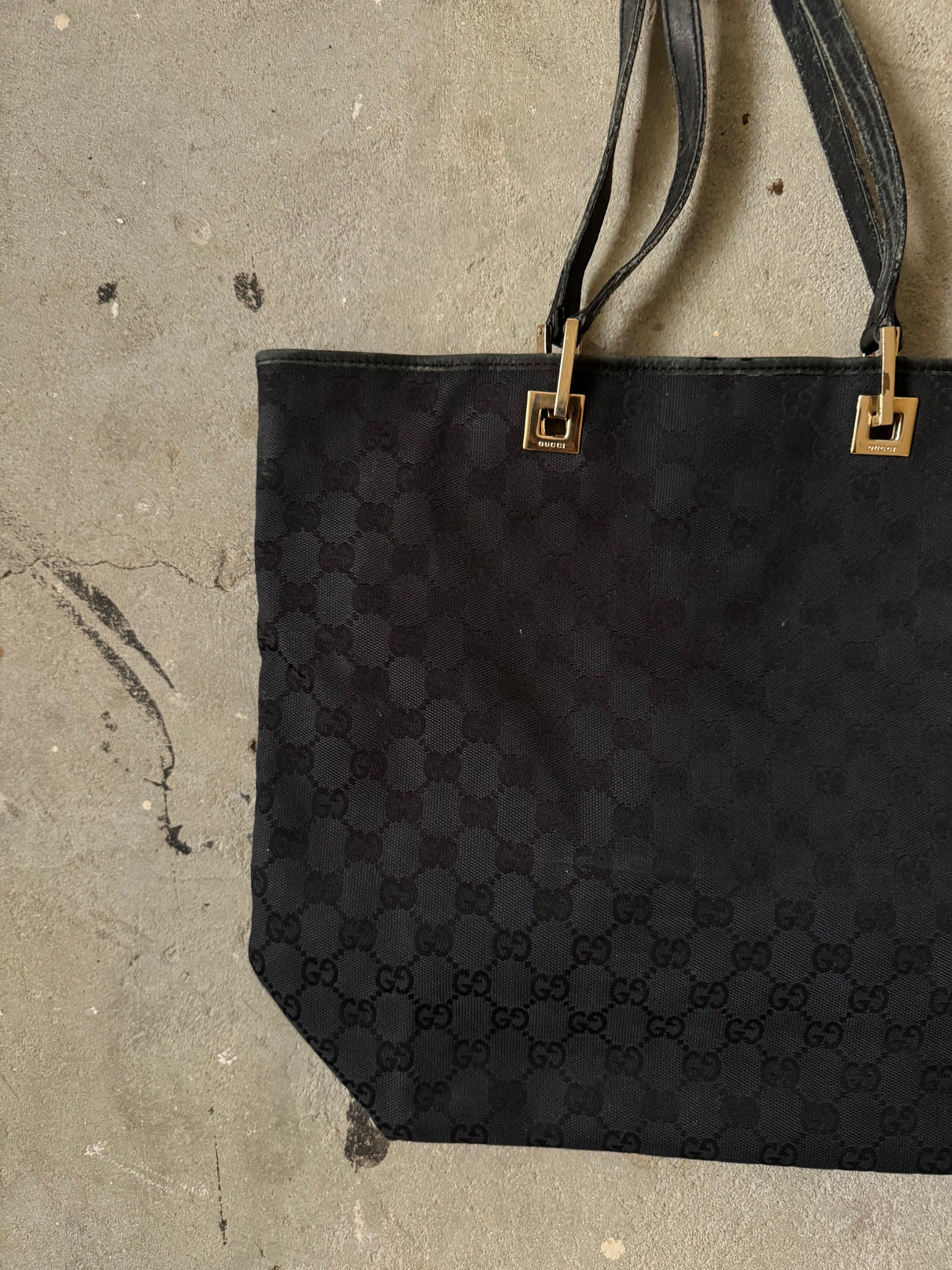 Gucci GG Monogram Tote Bag Black