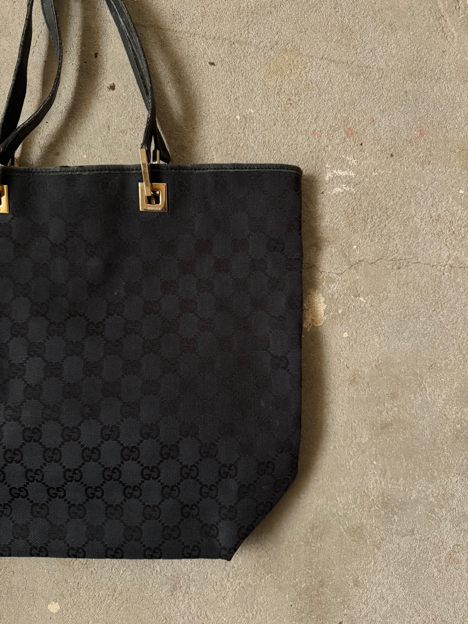 Gucci GG Monogram Tote Bag Black