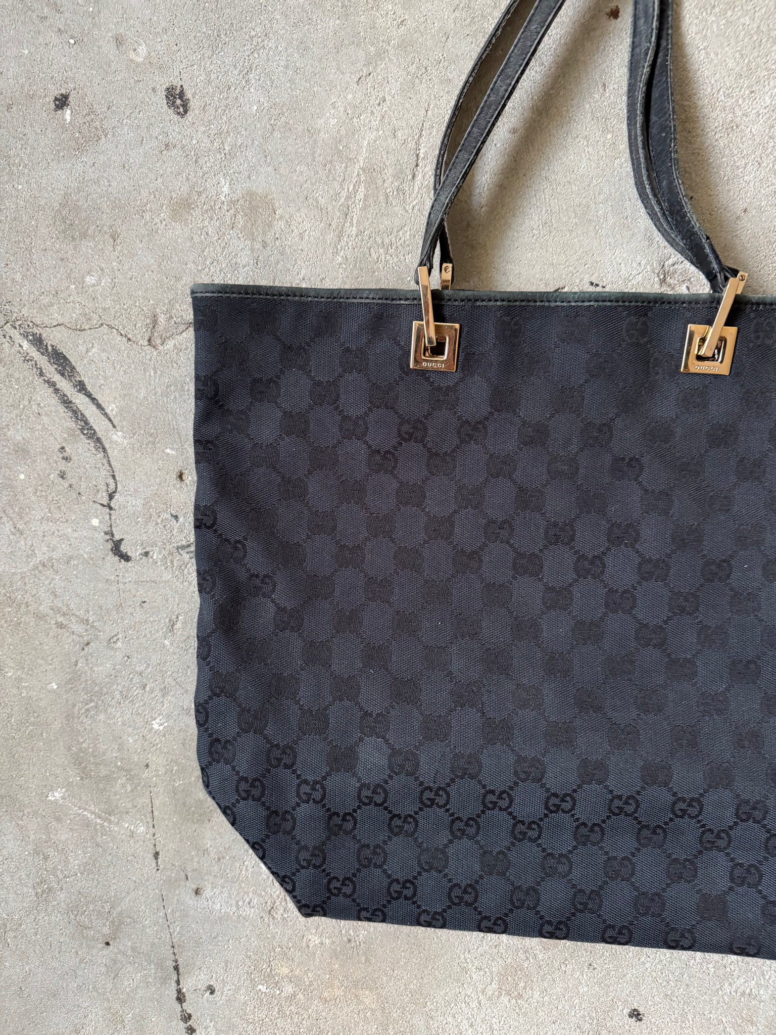 Gucci GG Monogram Tote Bag Black