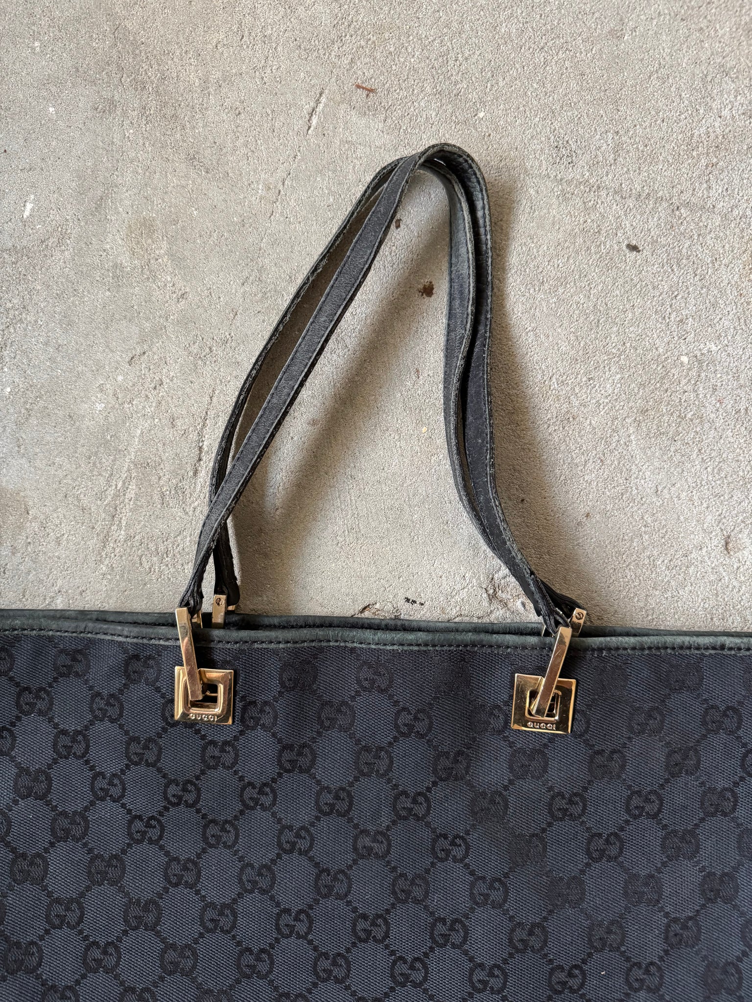 Gucci GG Monogram Tote Bag Black