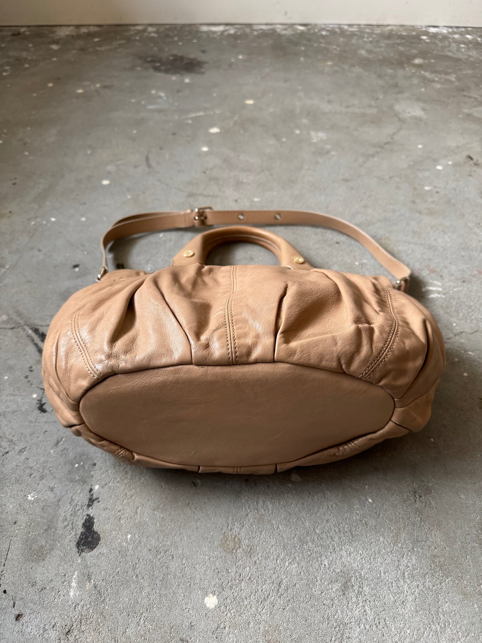Celine 2Way Leather Shoulder Bag Brown