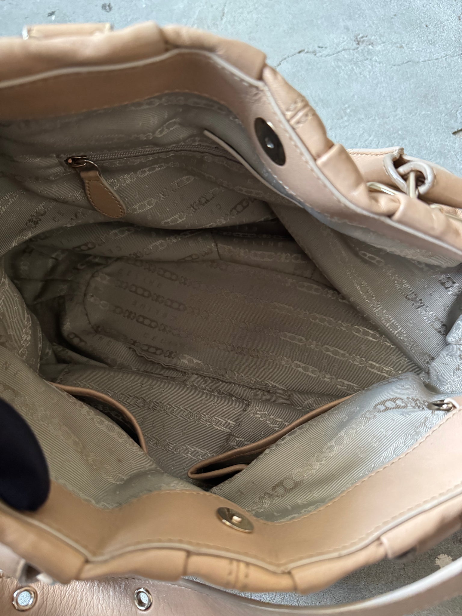 Celine 2Way Leather Shoulder Bag Brown