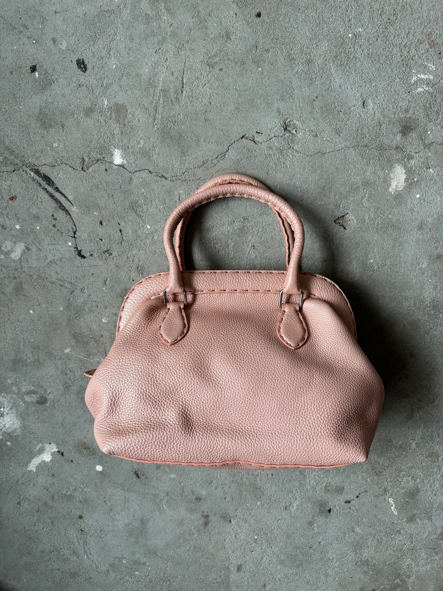 Fendi Cuoio Romano Selleria Shoulder Bag Cipria