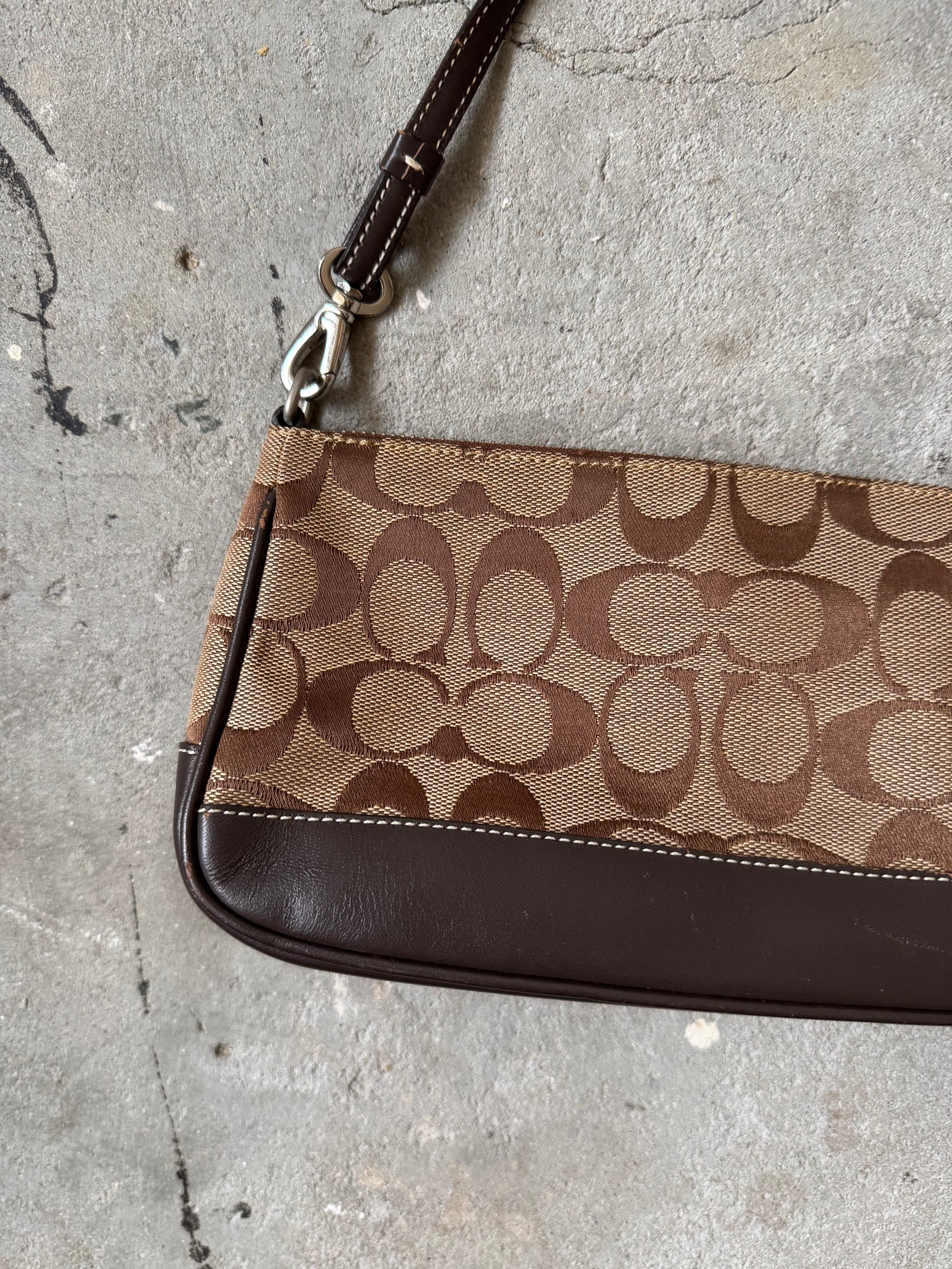 Coach Y2K Demi Shoulder Bag Beige/Brown