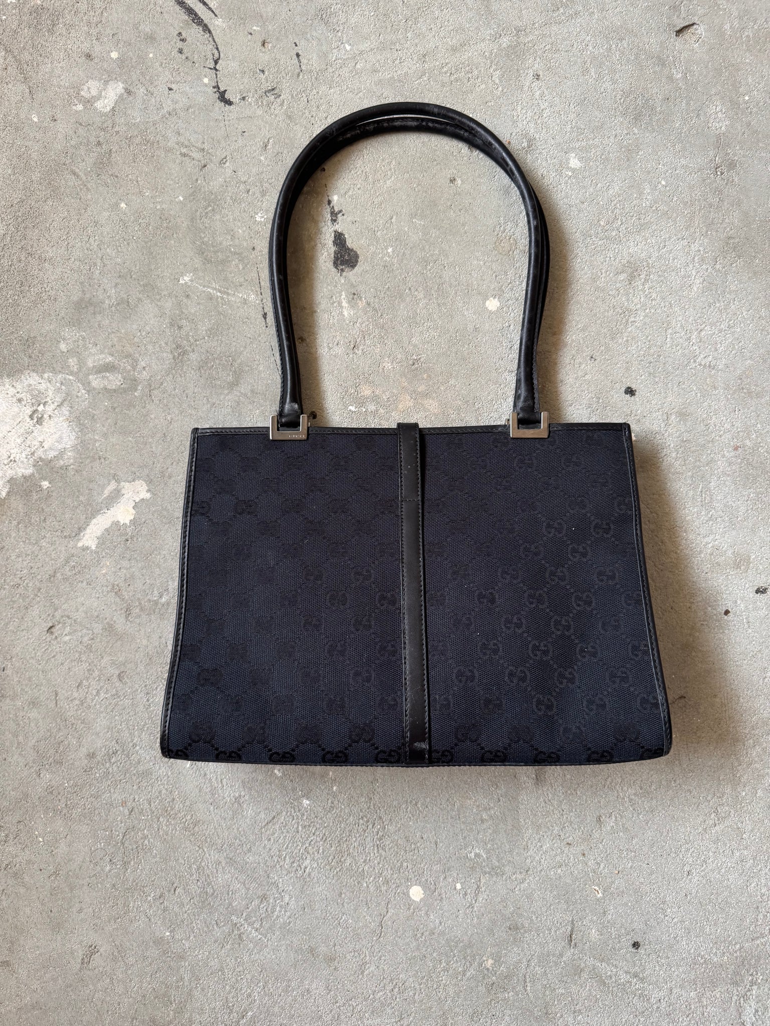 Gucci GG Monogram Jackie Tote Bag Black