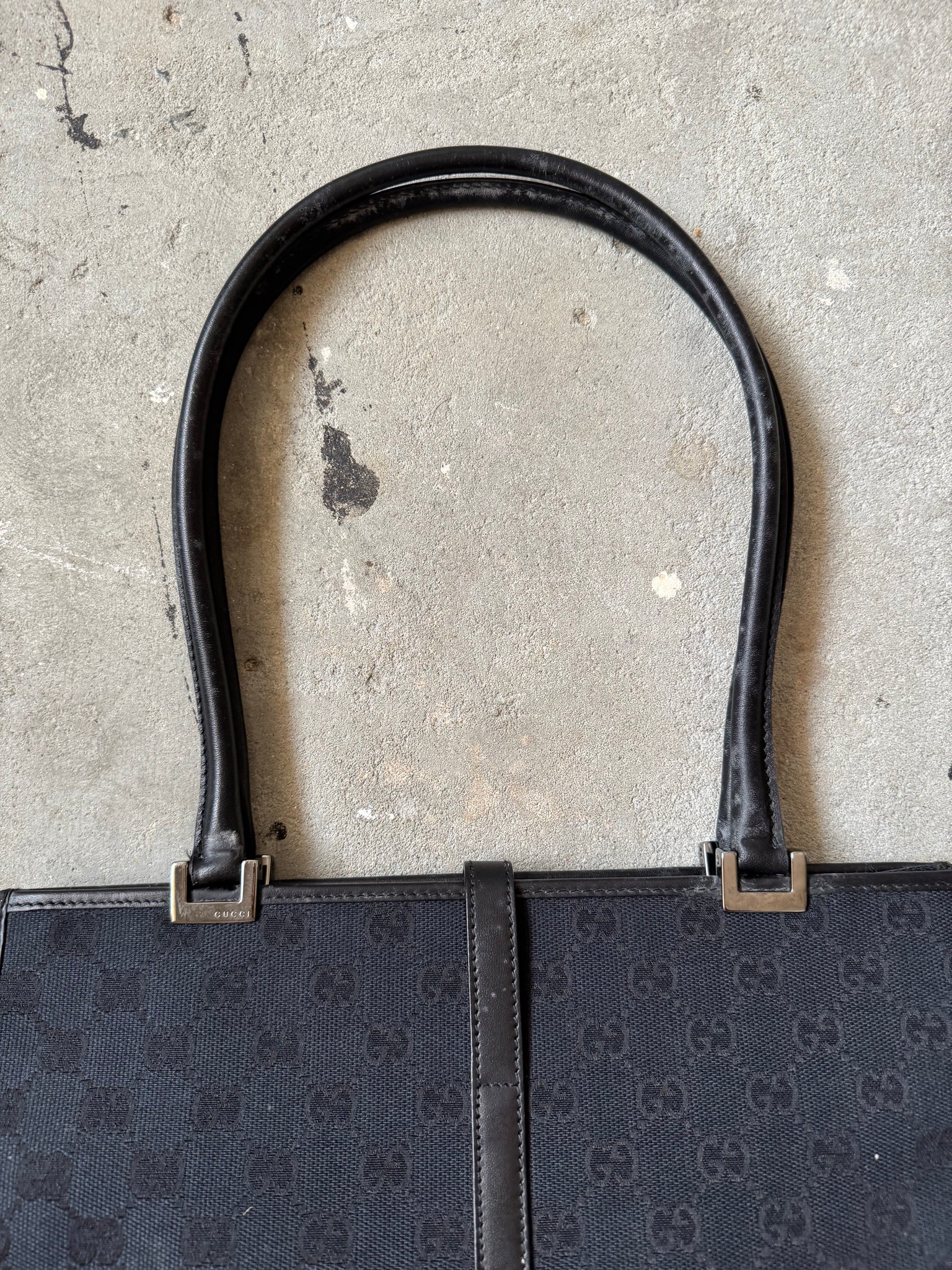 Gucci GG Monogram Jackie Tote Bag Black