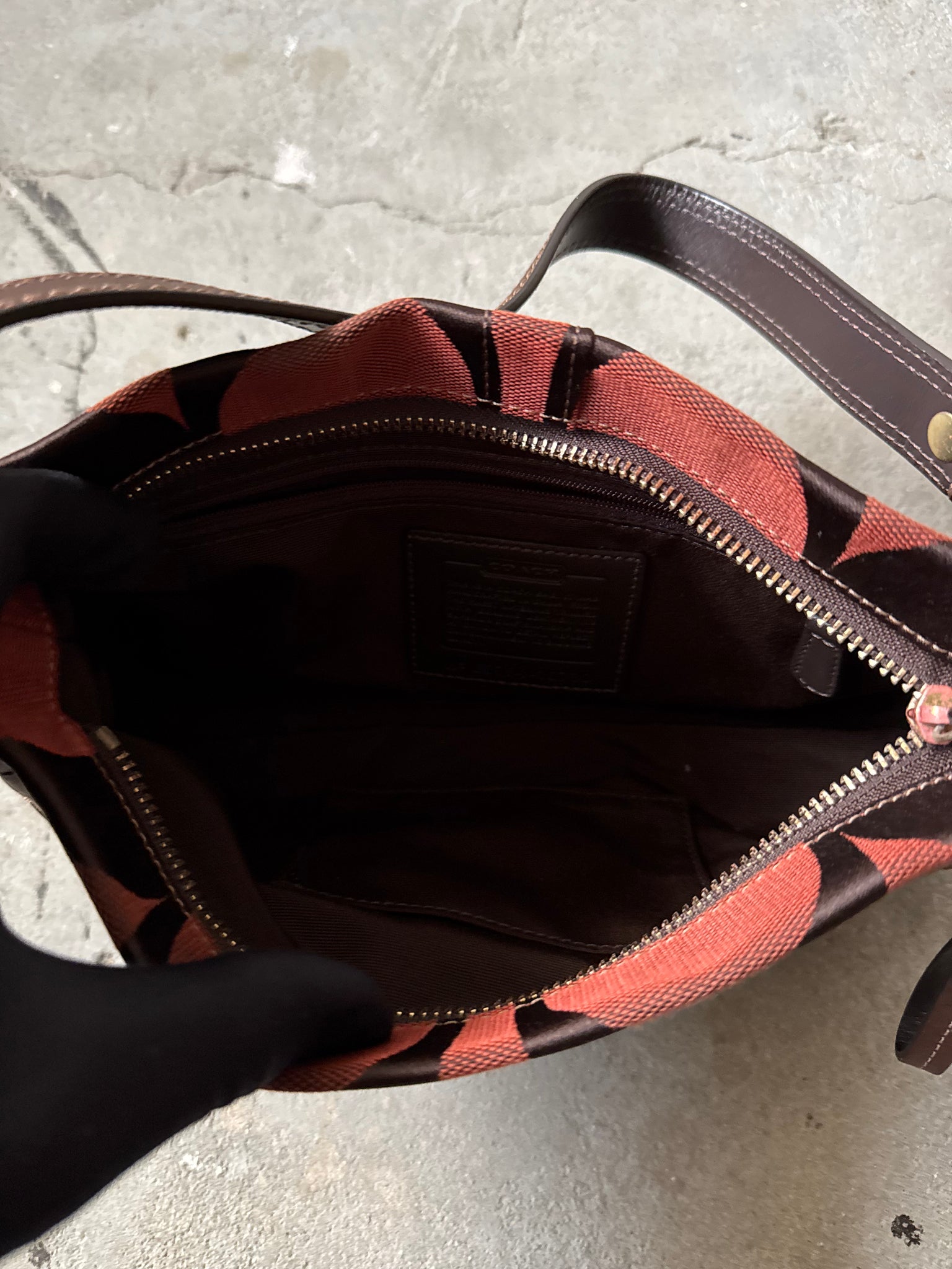 Coach Signature Baguette Shoulder Bag Brown