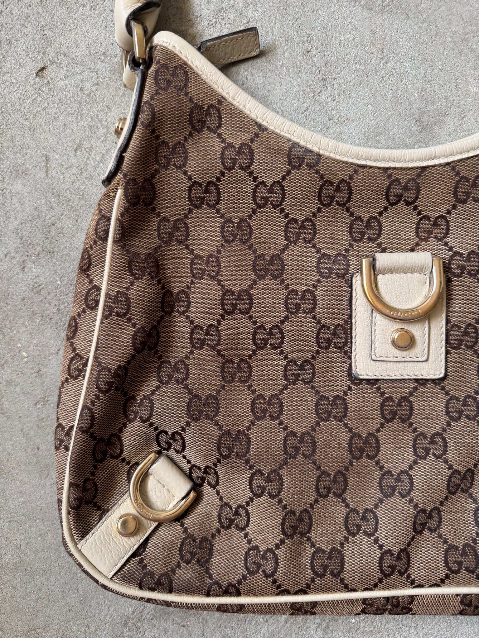 Gucci GG Monogram Jacquard Abbey Hobo Bag