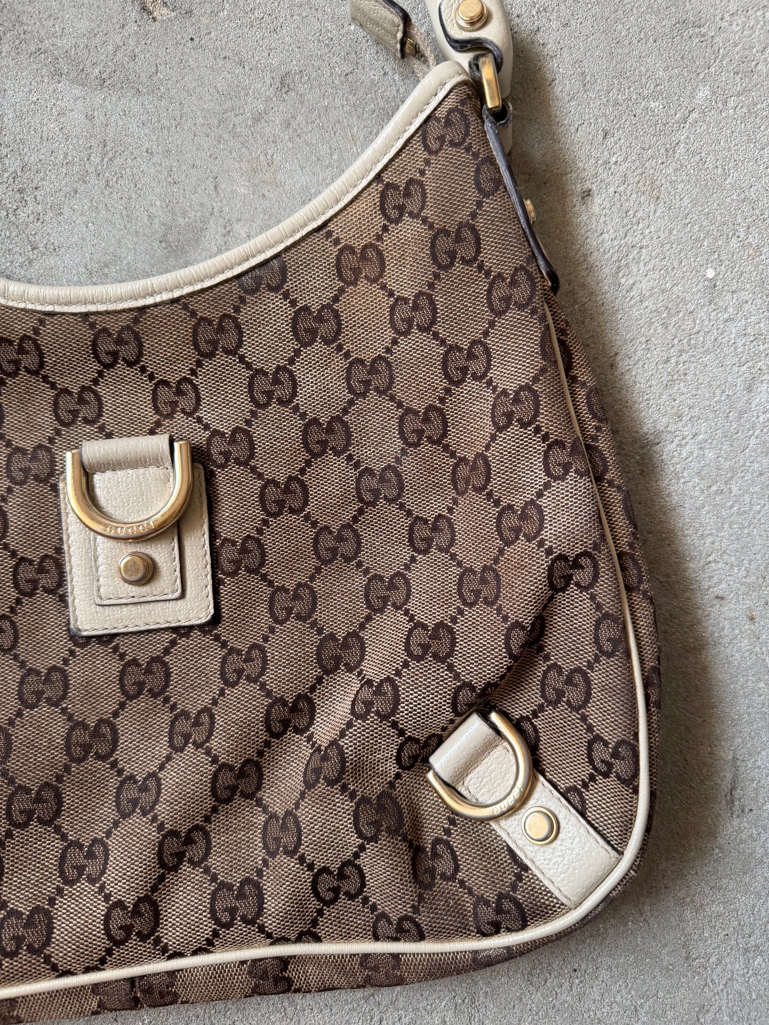 Gucci GG Monogram Jacquard Abbey Hobo Bag